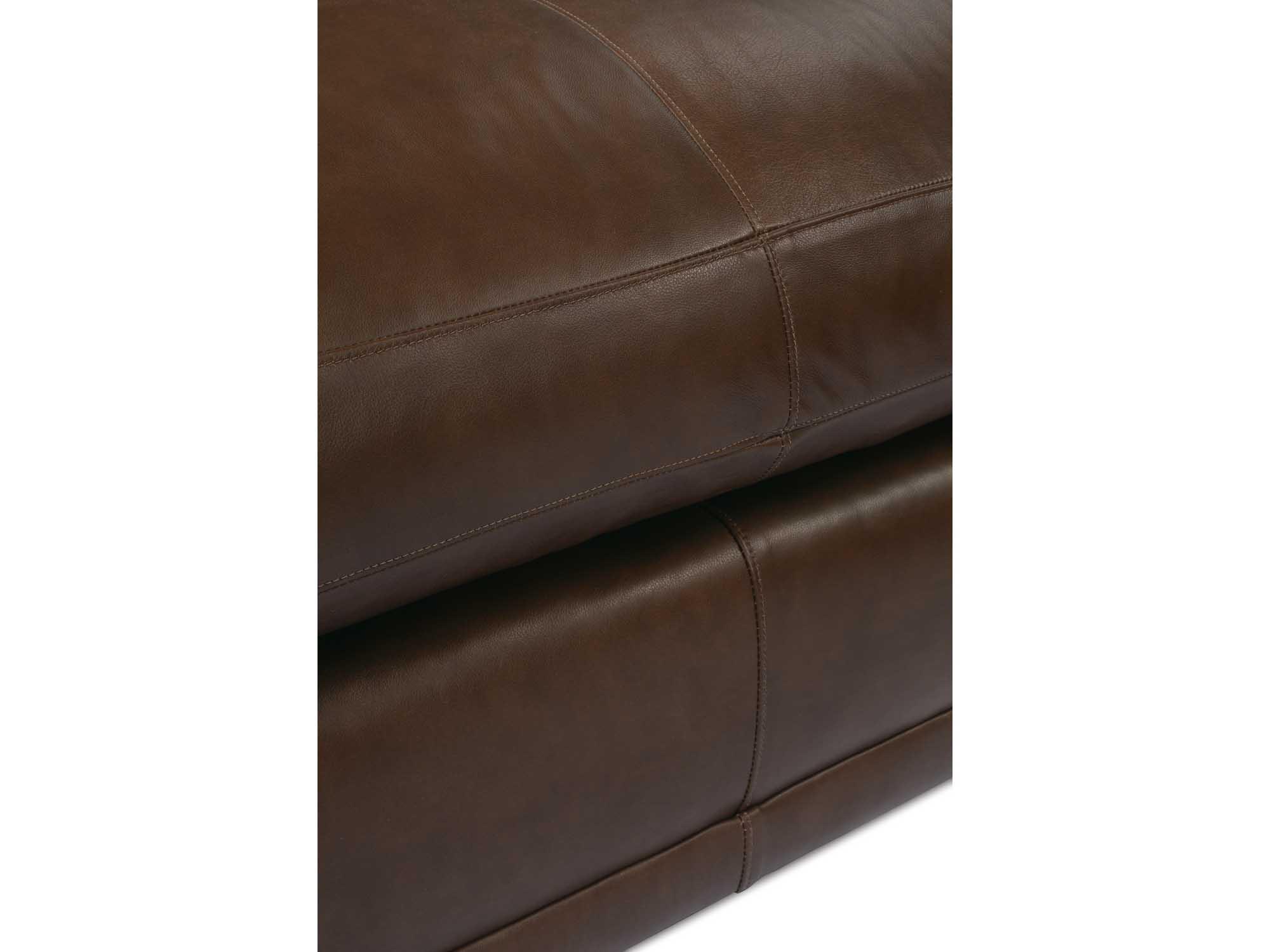 Rowe Sylvie Brown Leather Sectional Sofa