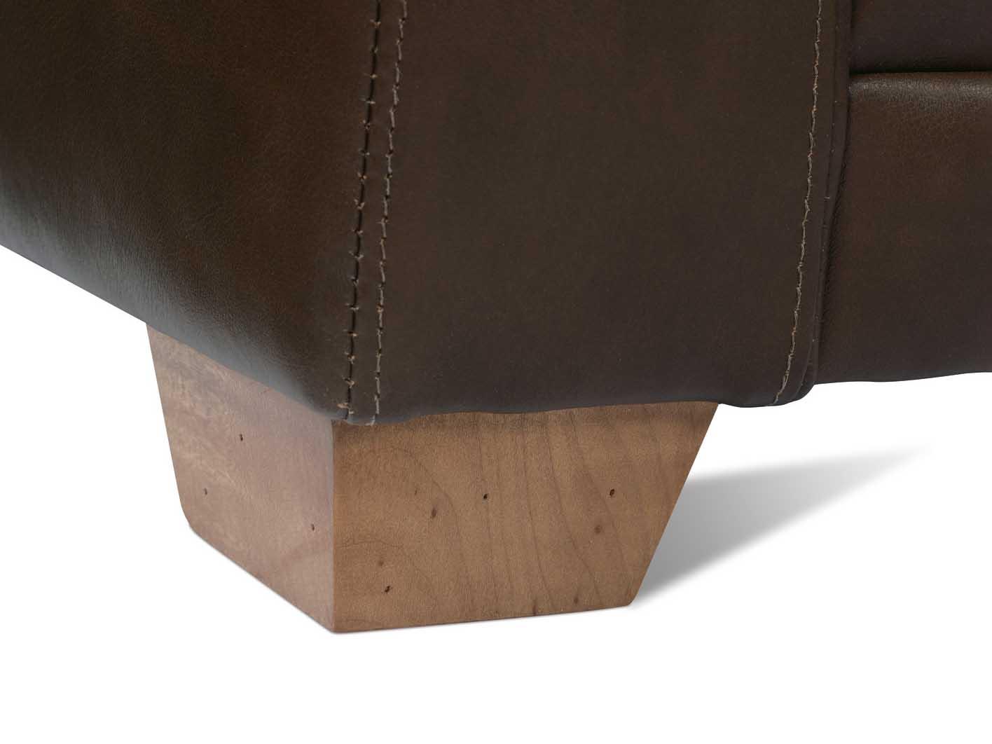 Rowe Sylvie Brown Leather Sectional Sofa