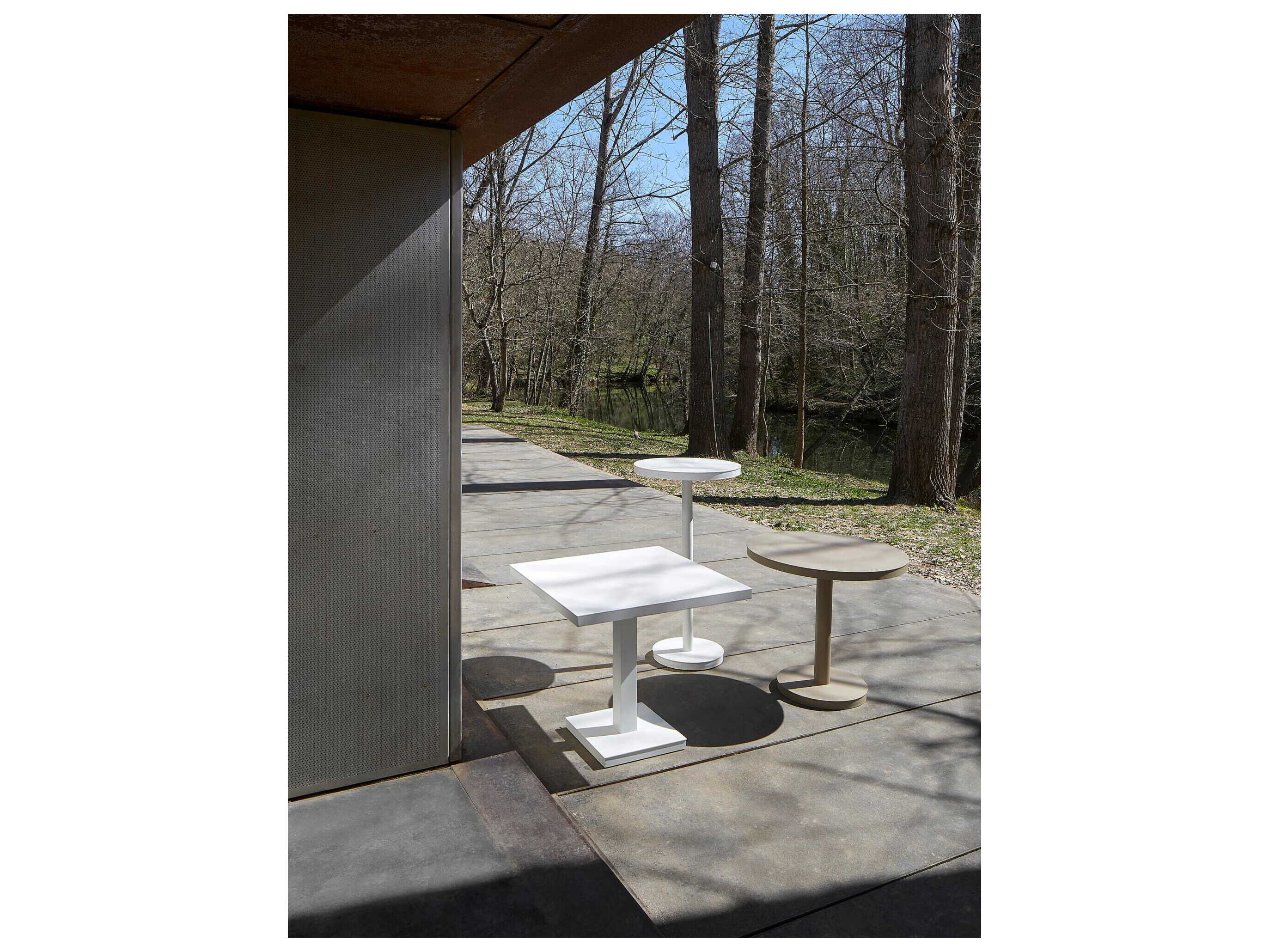 Resol Barcino Square Dining Table Pedestal Leg Sand