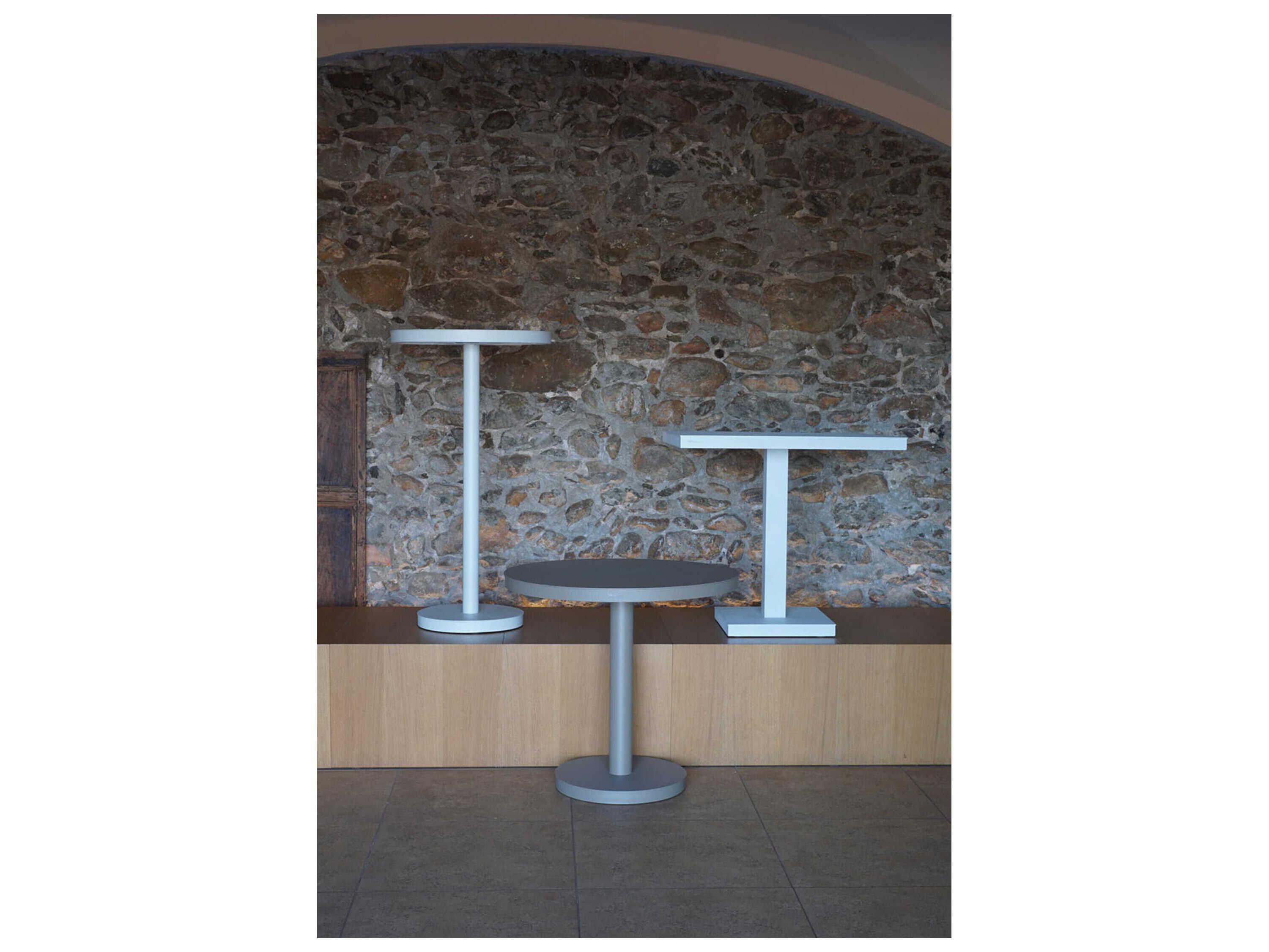 Resol Barcino Square Dining Table Pedestal Leg White
