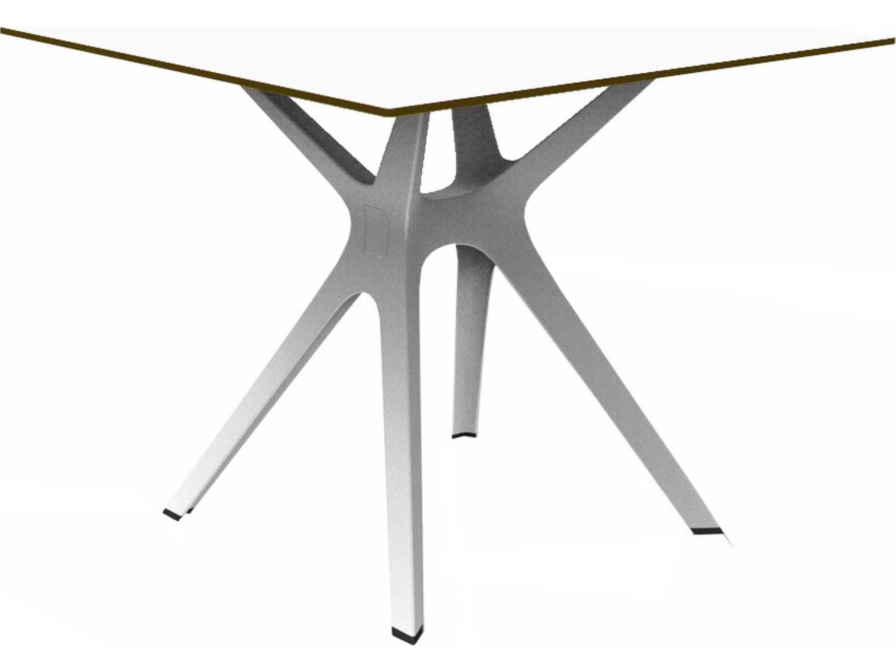 Resol Vela S Square Dining Table White Base White Dining Table Top