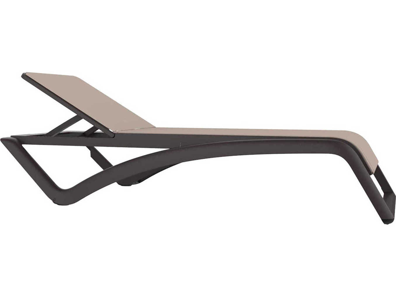 Resol Sky Club Sunlounger Wenge Structure Beige Textilene Price Includes 2