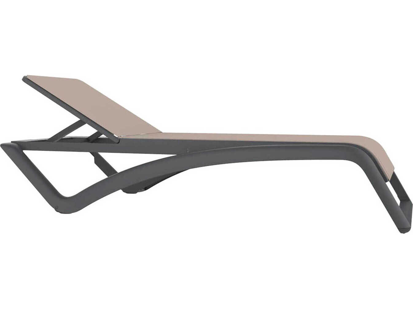 Resol Sky Club Sunlounger Dark Grey Structure Beige Textilene Price Includes 2