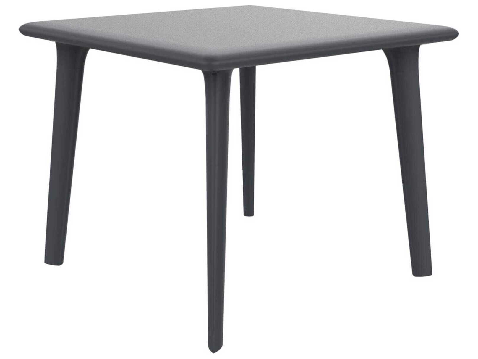 Resol New Dessa Square Dining Table Dark Grey