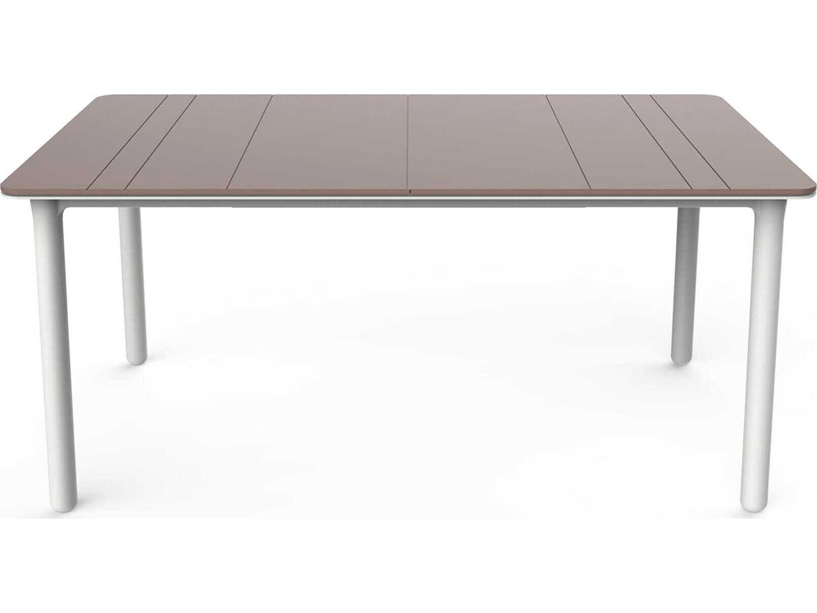 Resol Noa Rectangular Dining Table White Base Sand Dining Table Top