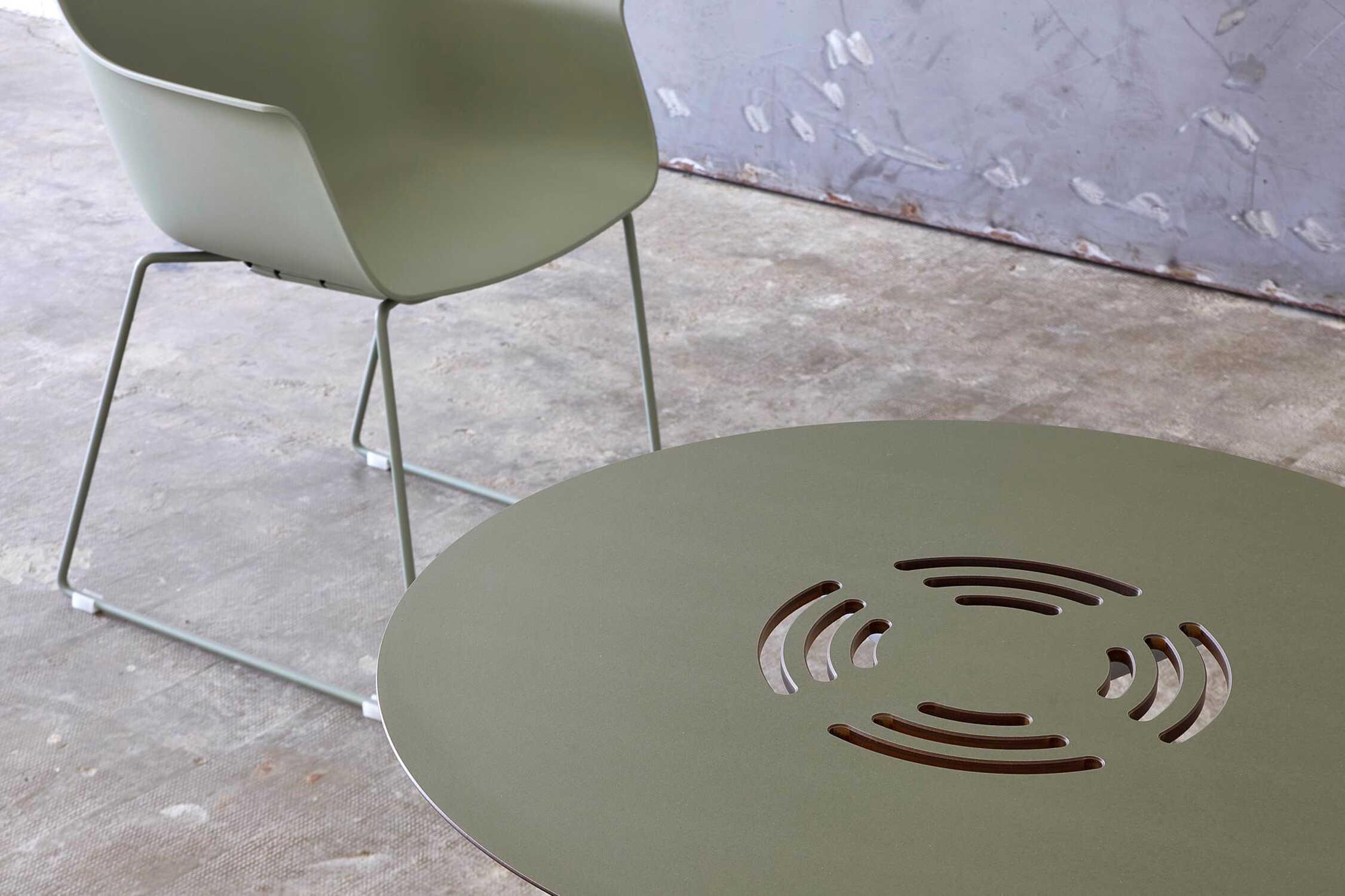 Resol Toledo Aire Round Dining Table Greenish Grey