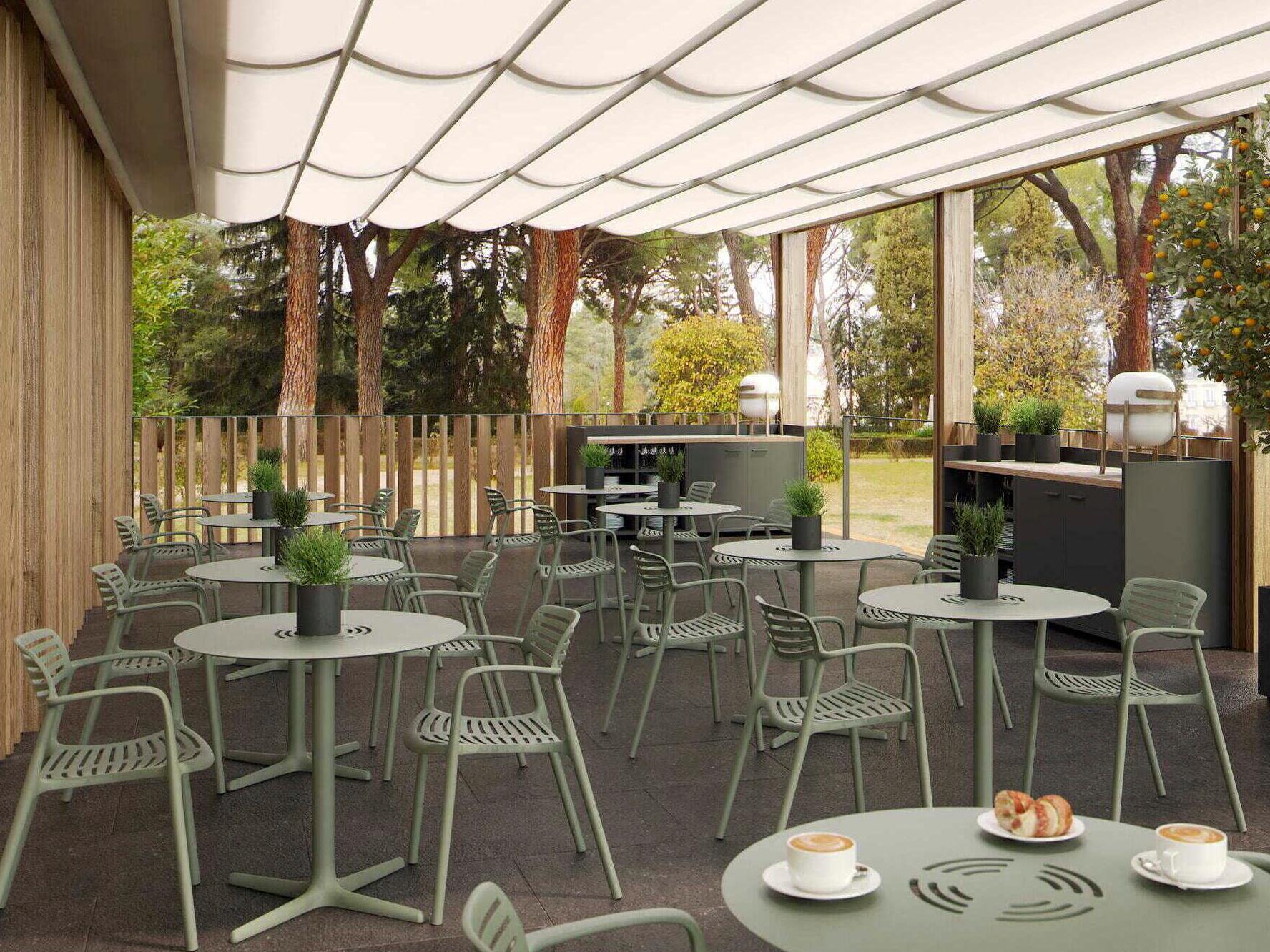 Resol Toledo Aire Round Dining Table Chocolate