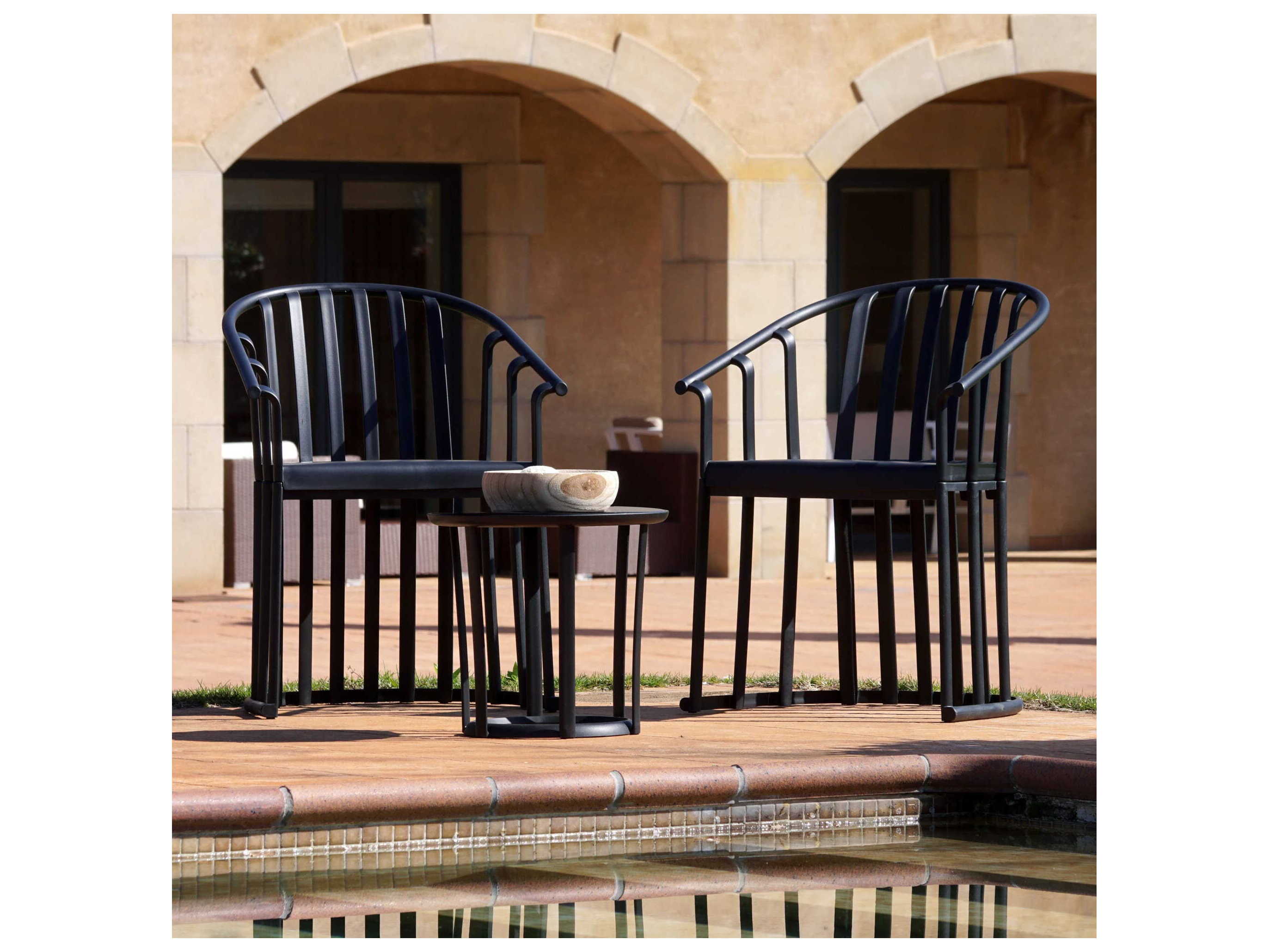 Resol Raff 3 Piece Conversation Set Black