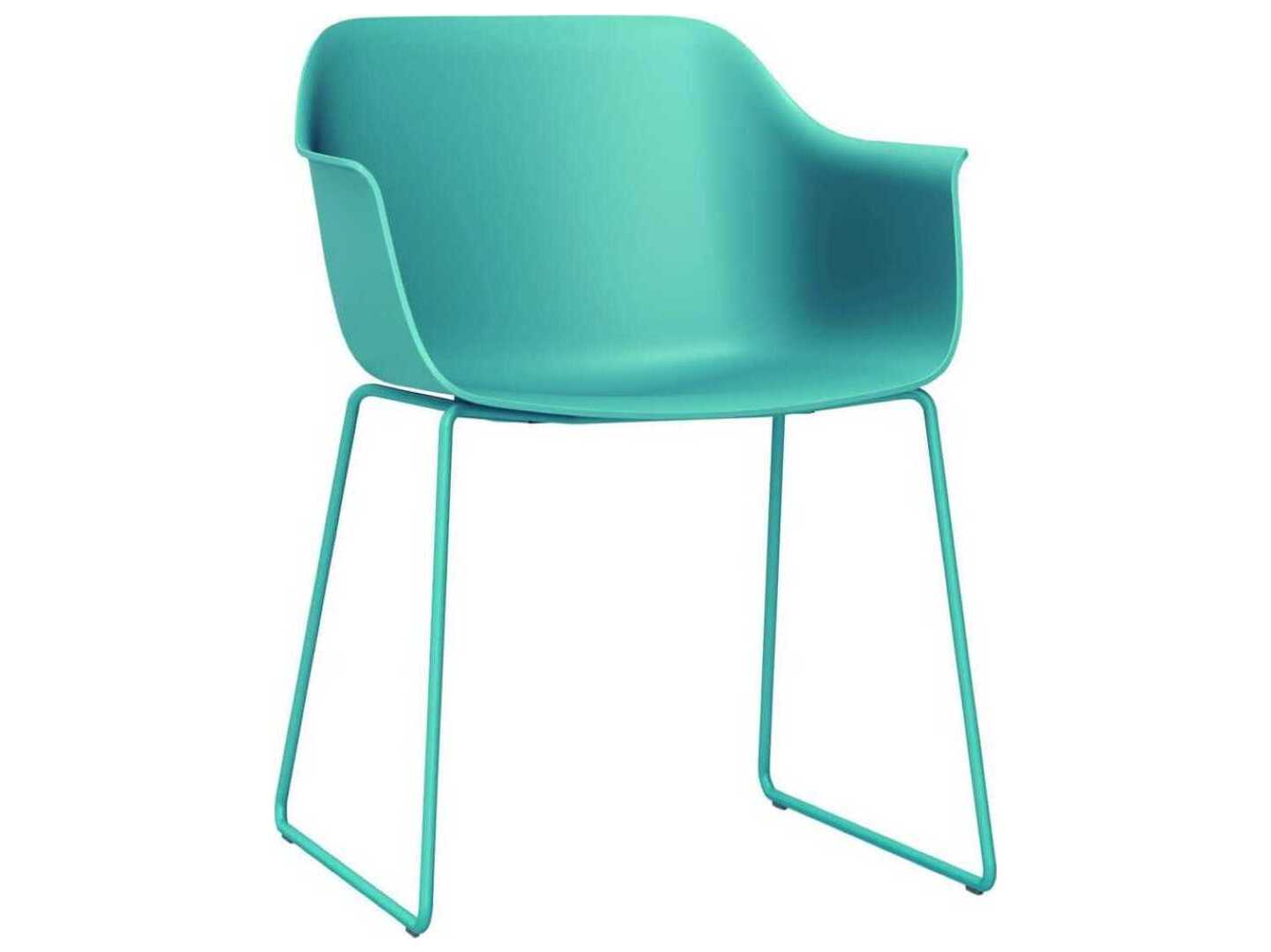 Resol Shape Dining Armchair Sled Base Retro Blue Price Includes 2