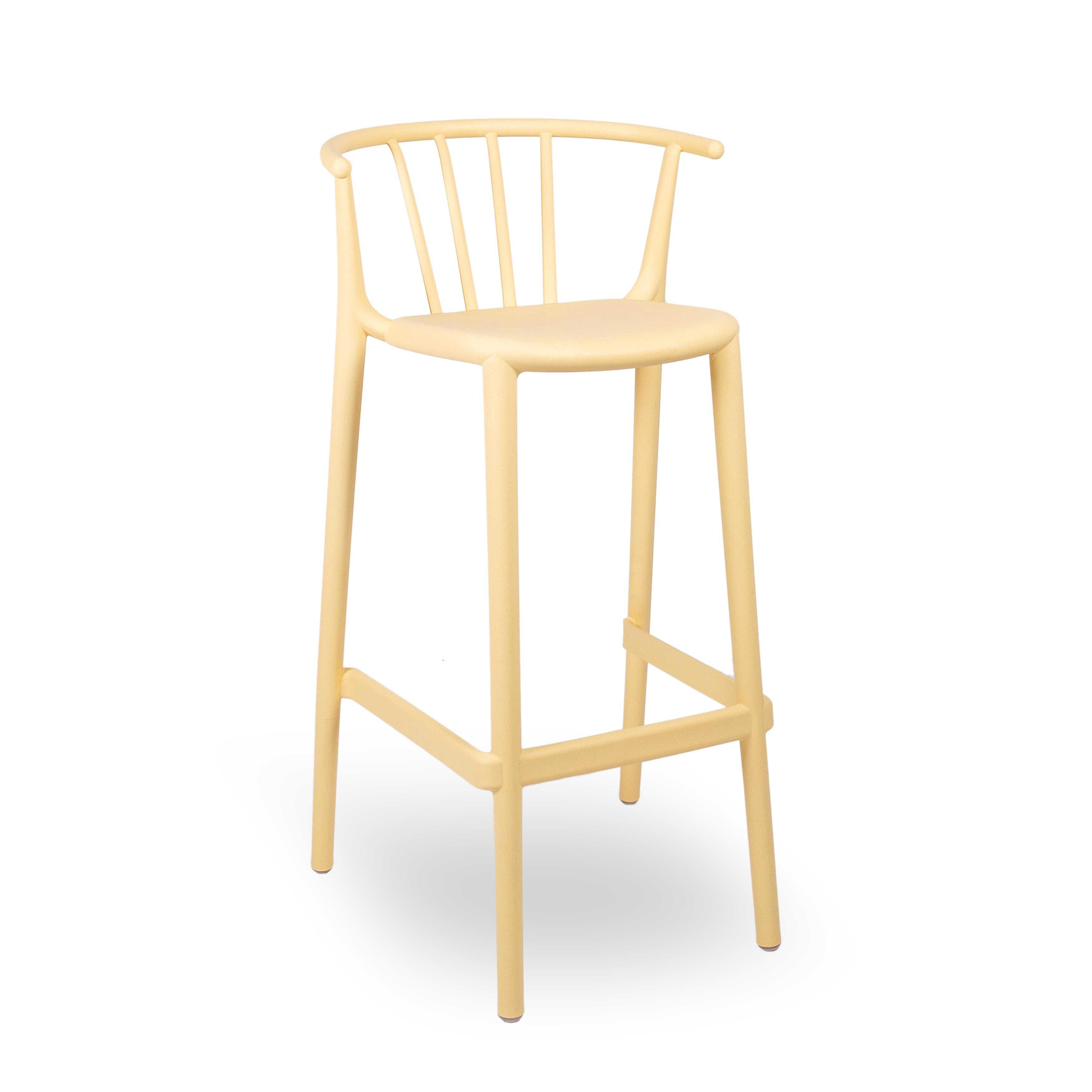 Resol Woody Eco Recycled High Bar Chair Fire Yellow Price Includes 4