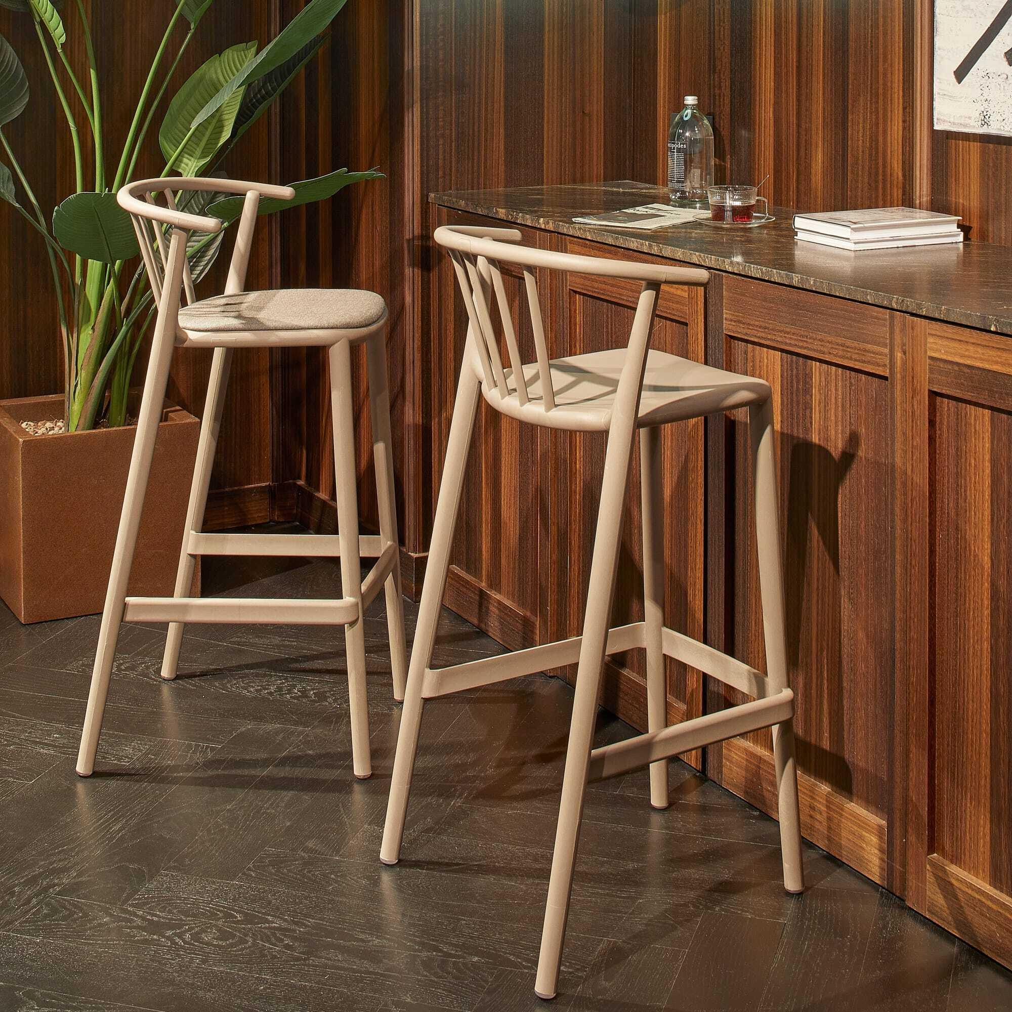 Resol Woody Eco Recycled High Bar Chair Earth Brown Price Includes 4