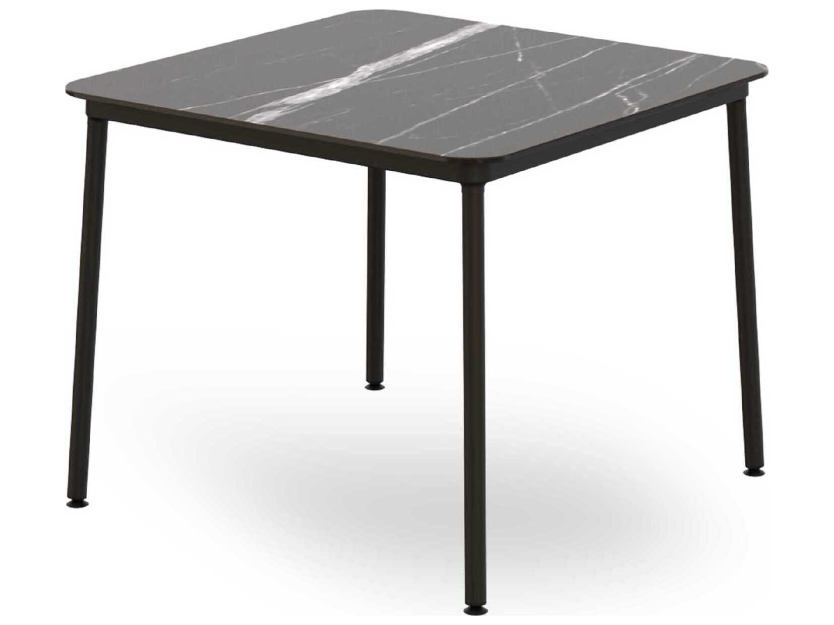 Resol Hub Square Dining Table 35x35 Black Marble