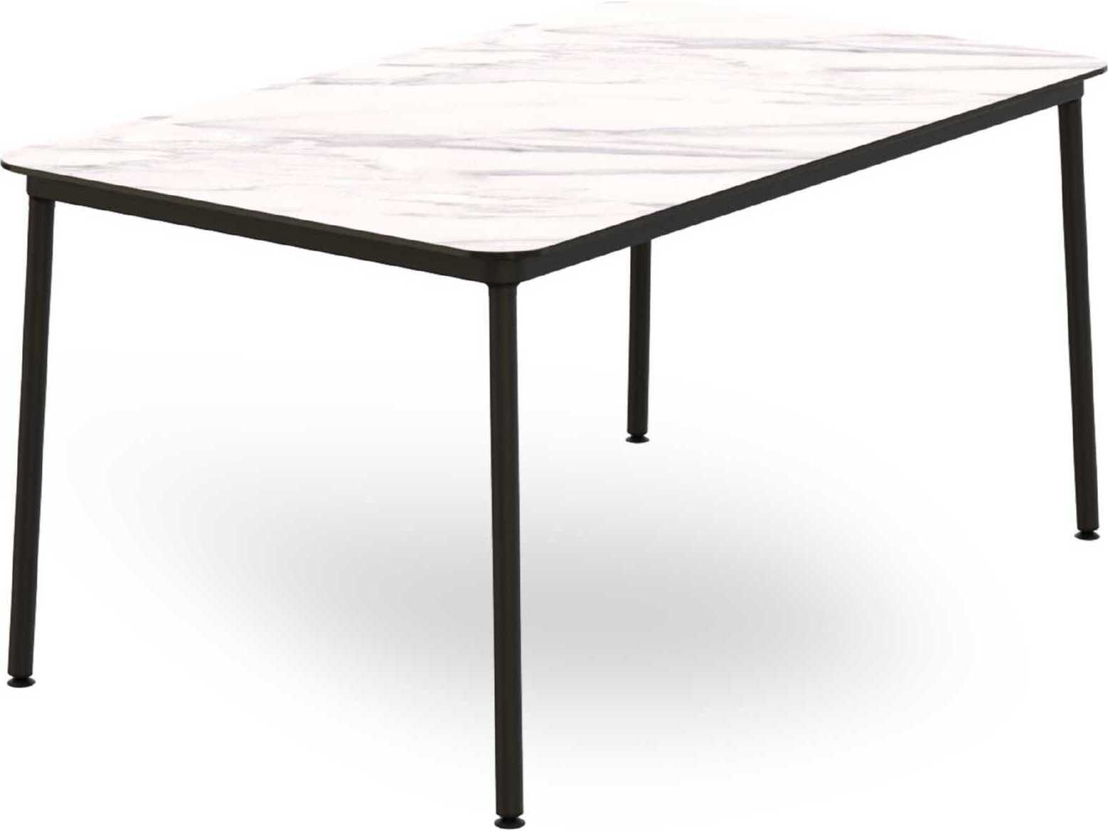 Resol Hub Rectangular Dining Table 59x35 White Marble