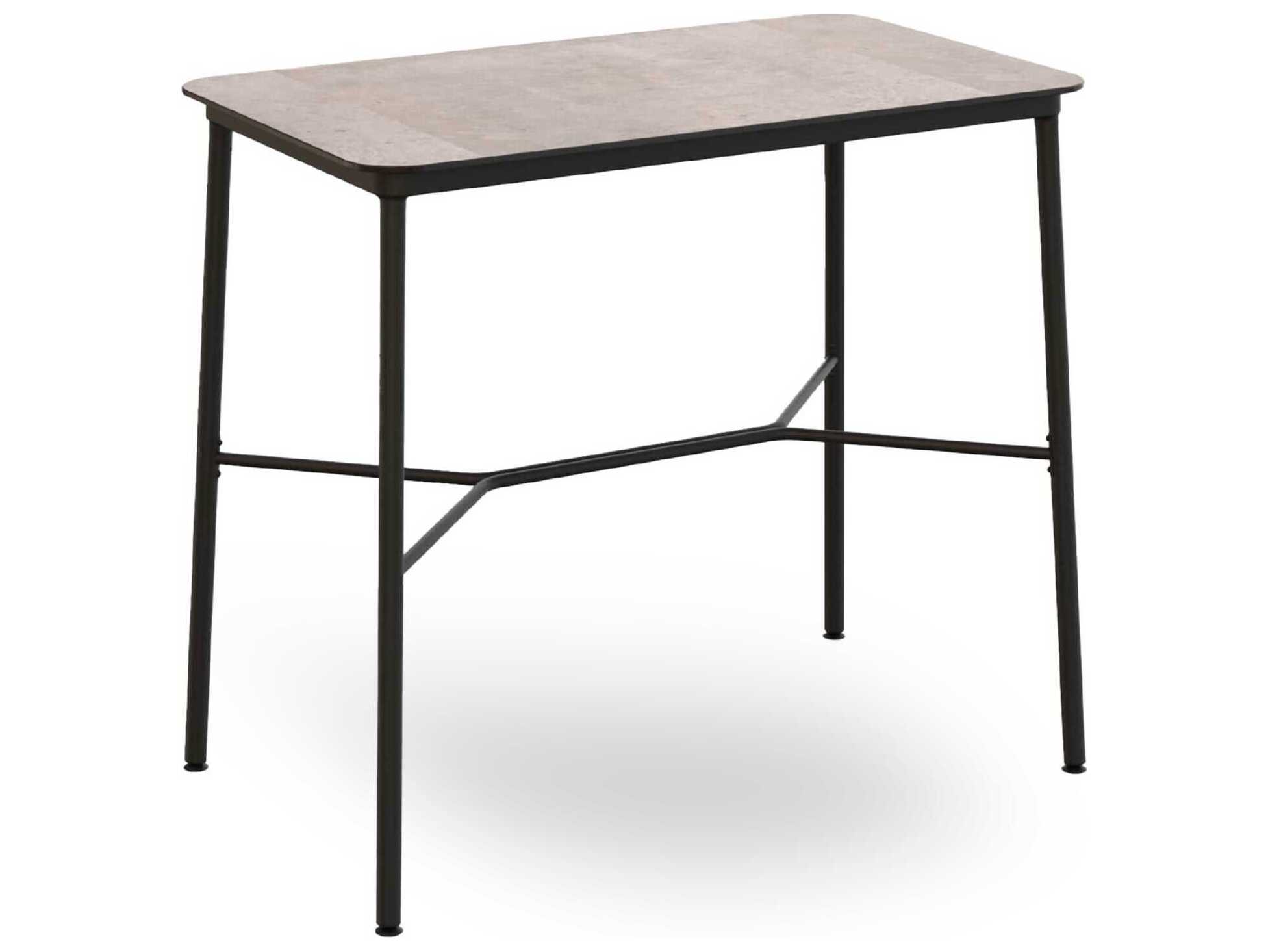 Resol Hub Rectangular Bar Table Cement 47x27