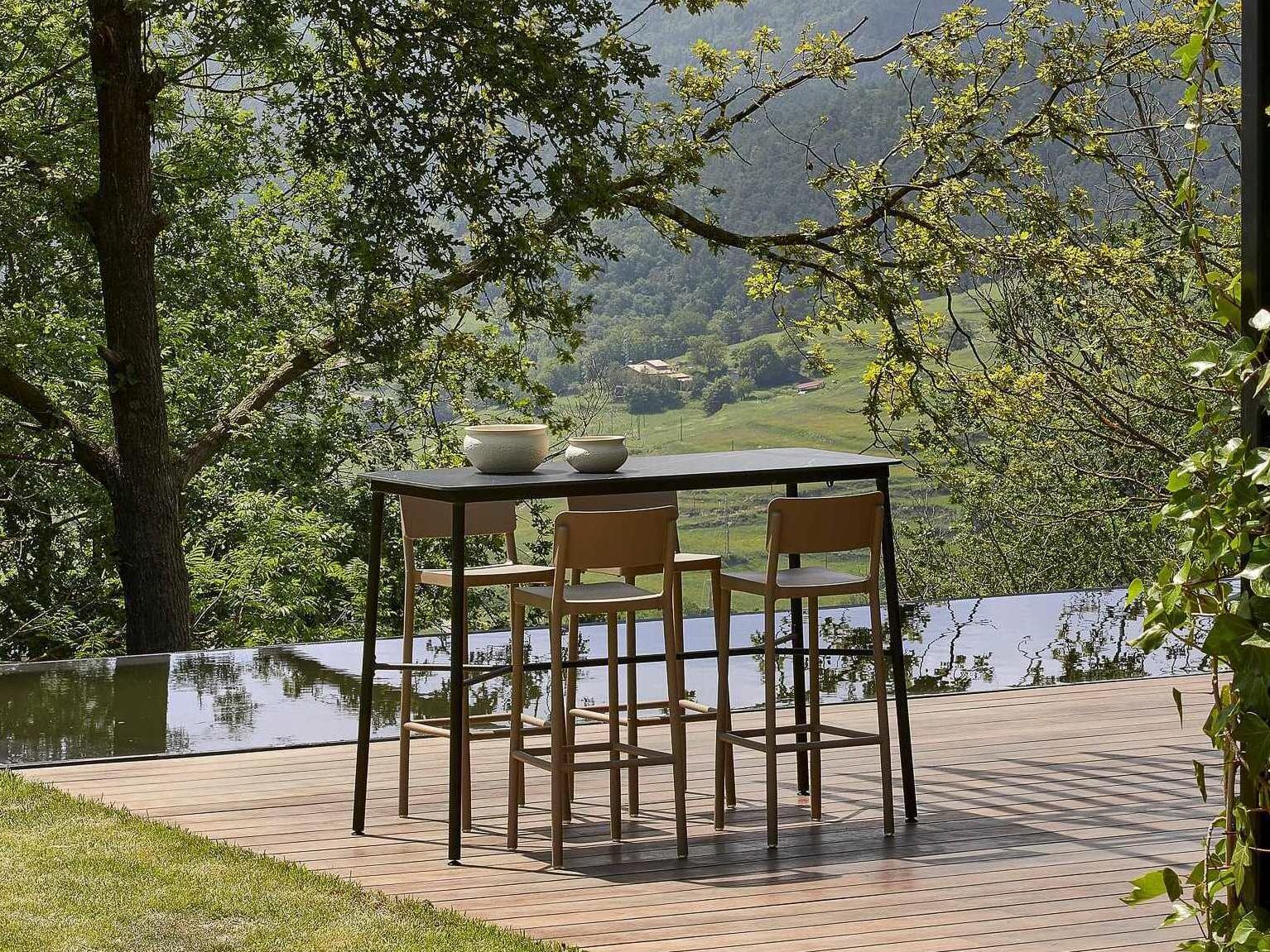 Resol Hub Rectangular Bar Table Black 150x70