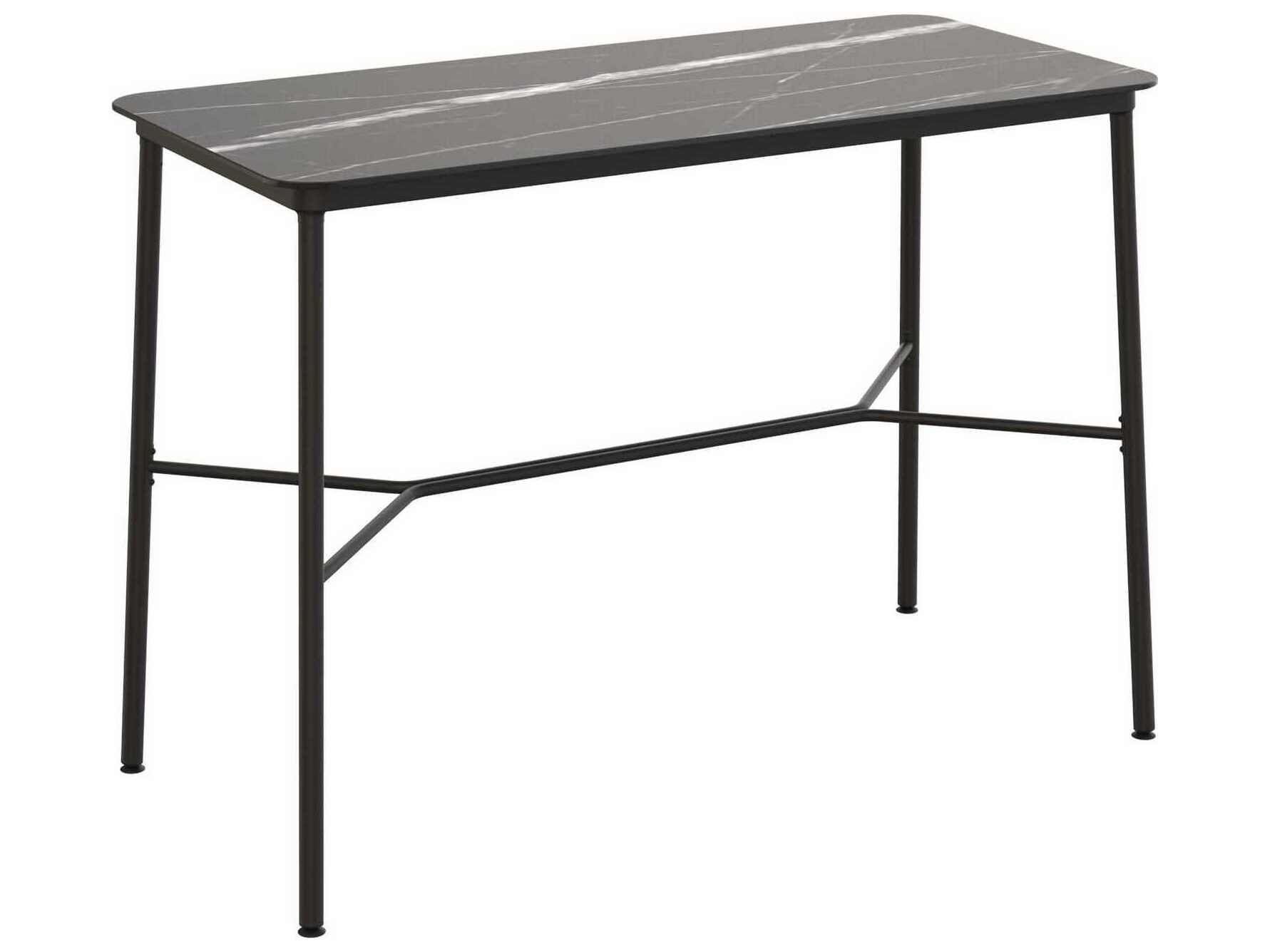 Resol Hub Rectangular Bar Table Black Marble 150x70