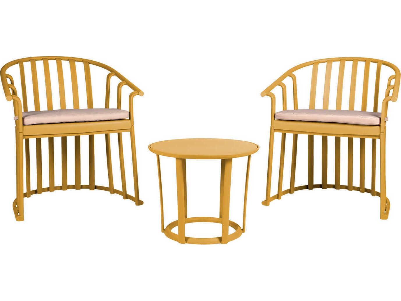 Resol Raff 3 Piece Conversation Set with Cushions Tuscan