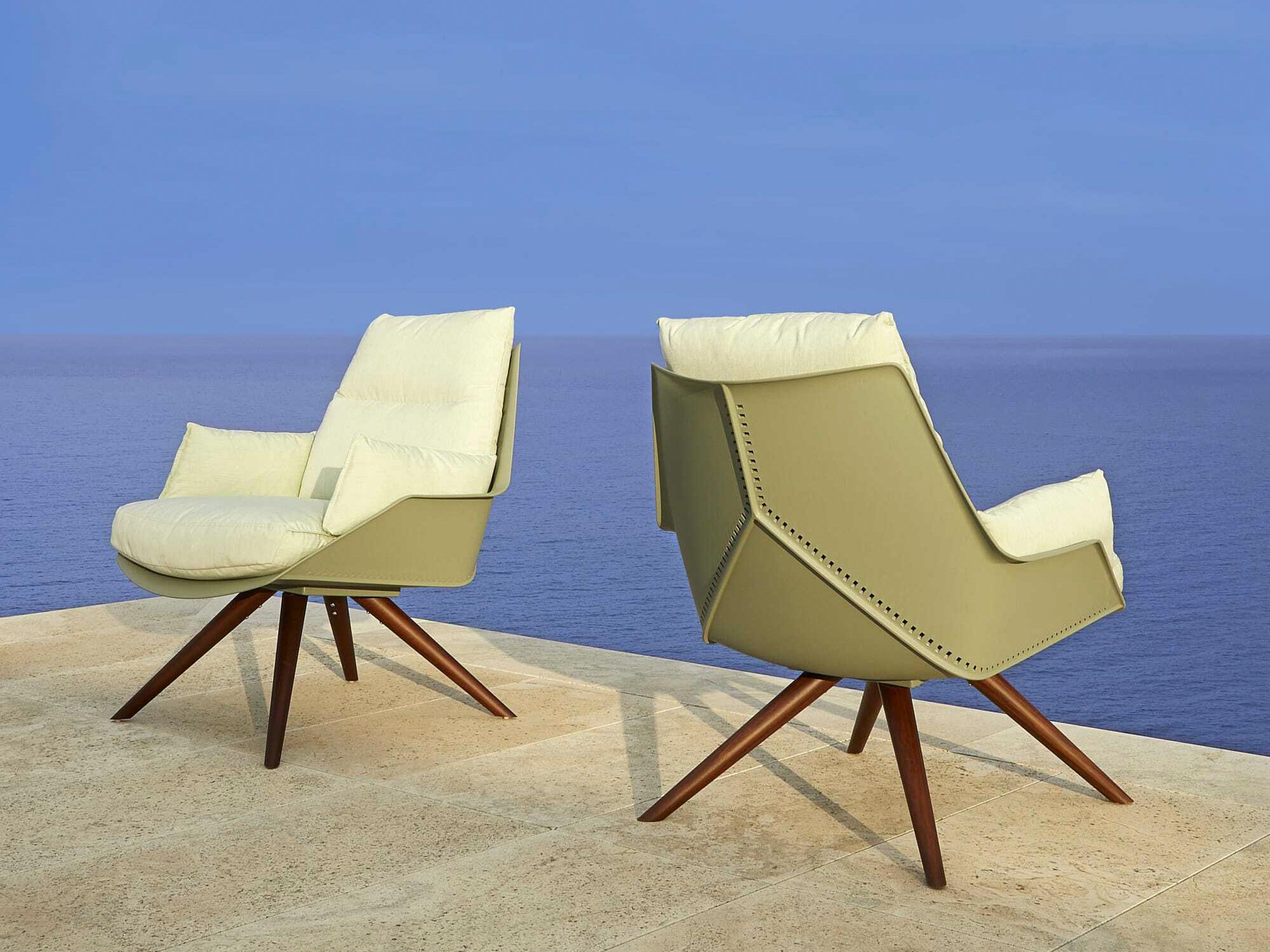 Resol Anou Wood Lounge Chair Turquoise