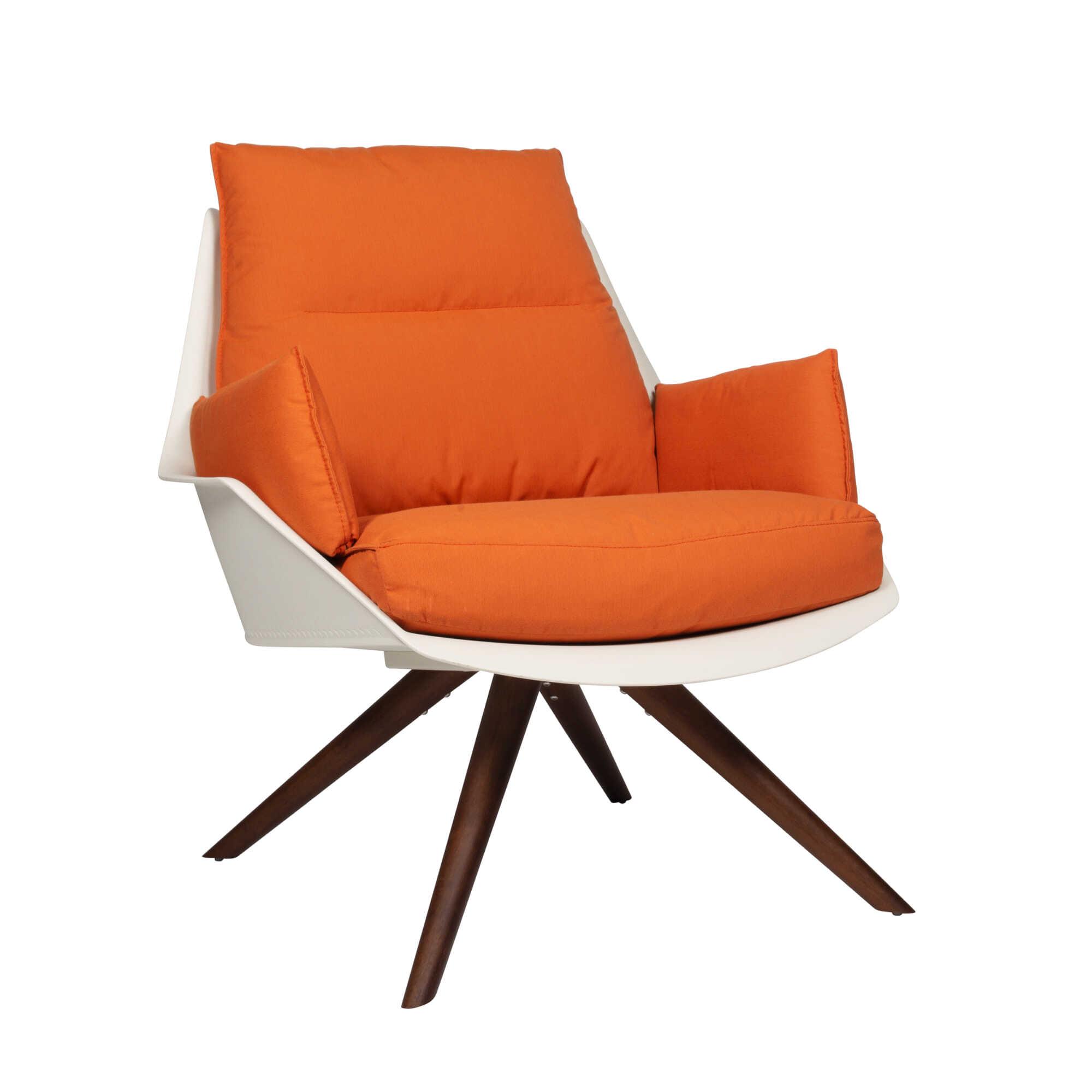 Resol Anou Wood Lounge Chair Peach