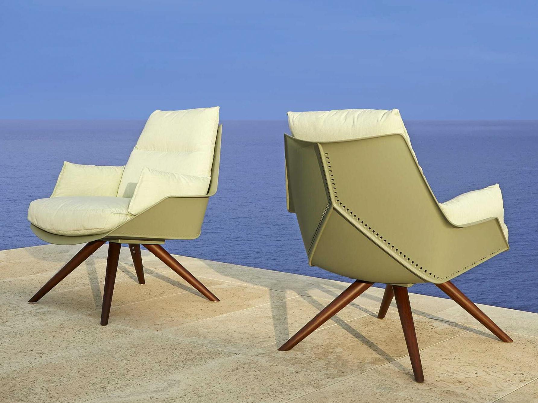 Resol Anou Wood Lounge Chair Peach