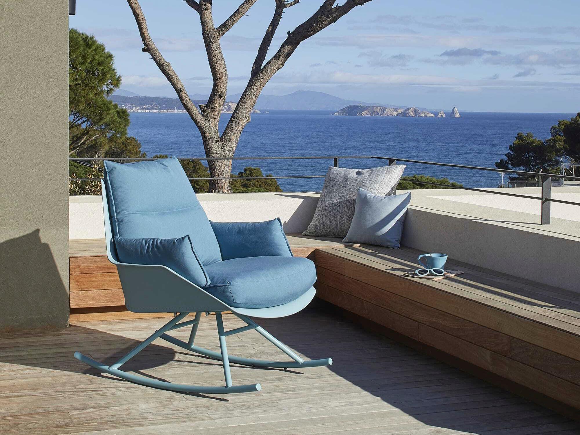 Resol Anou Rocking Lounge Chair Turquoise Adriatic