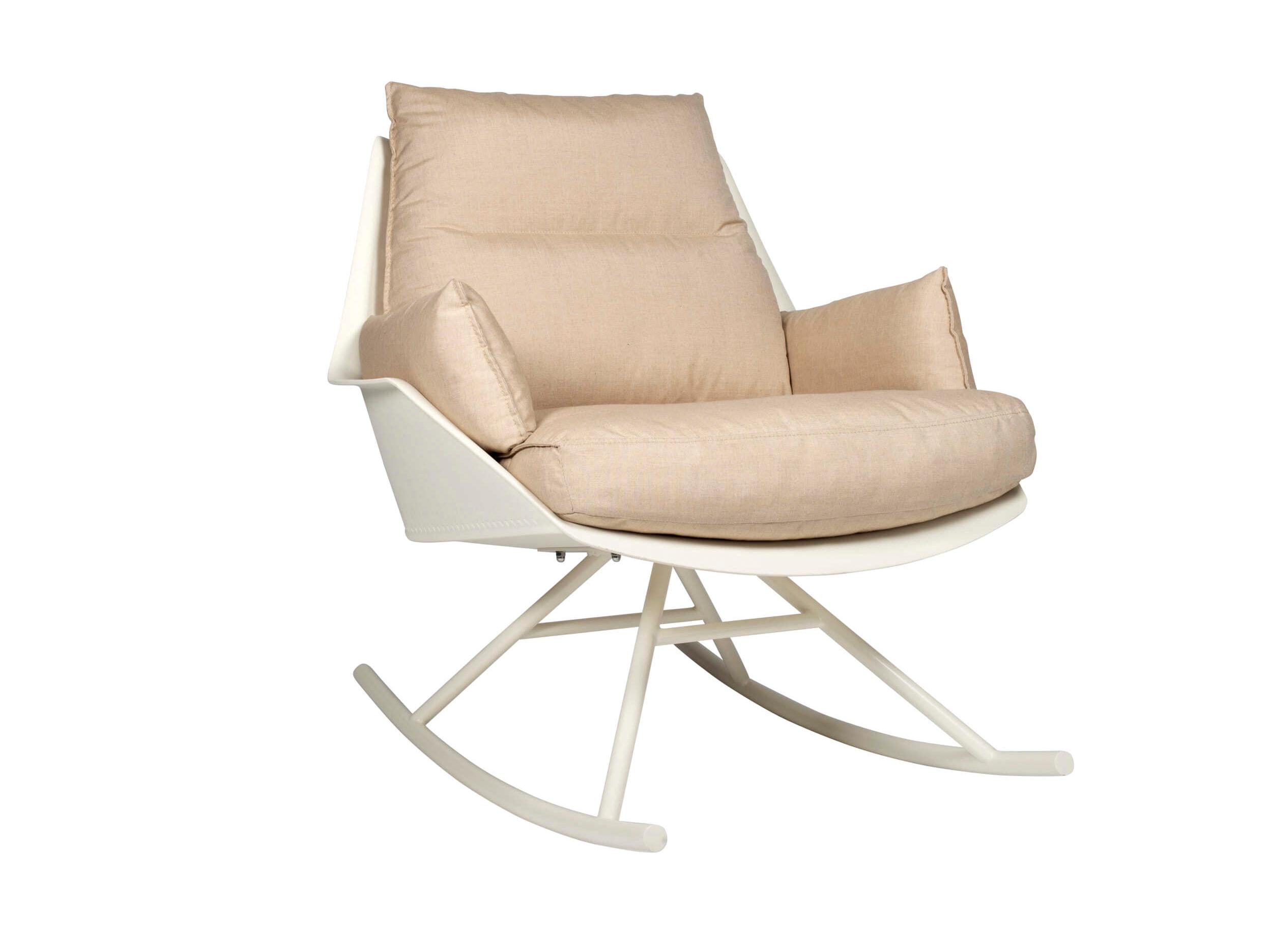 Resol Anou Rocking Lounge Chair Ivory Arbor Pebble