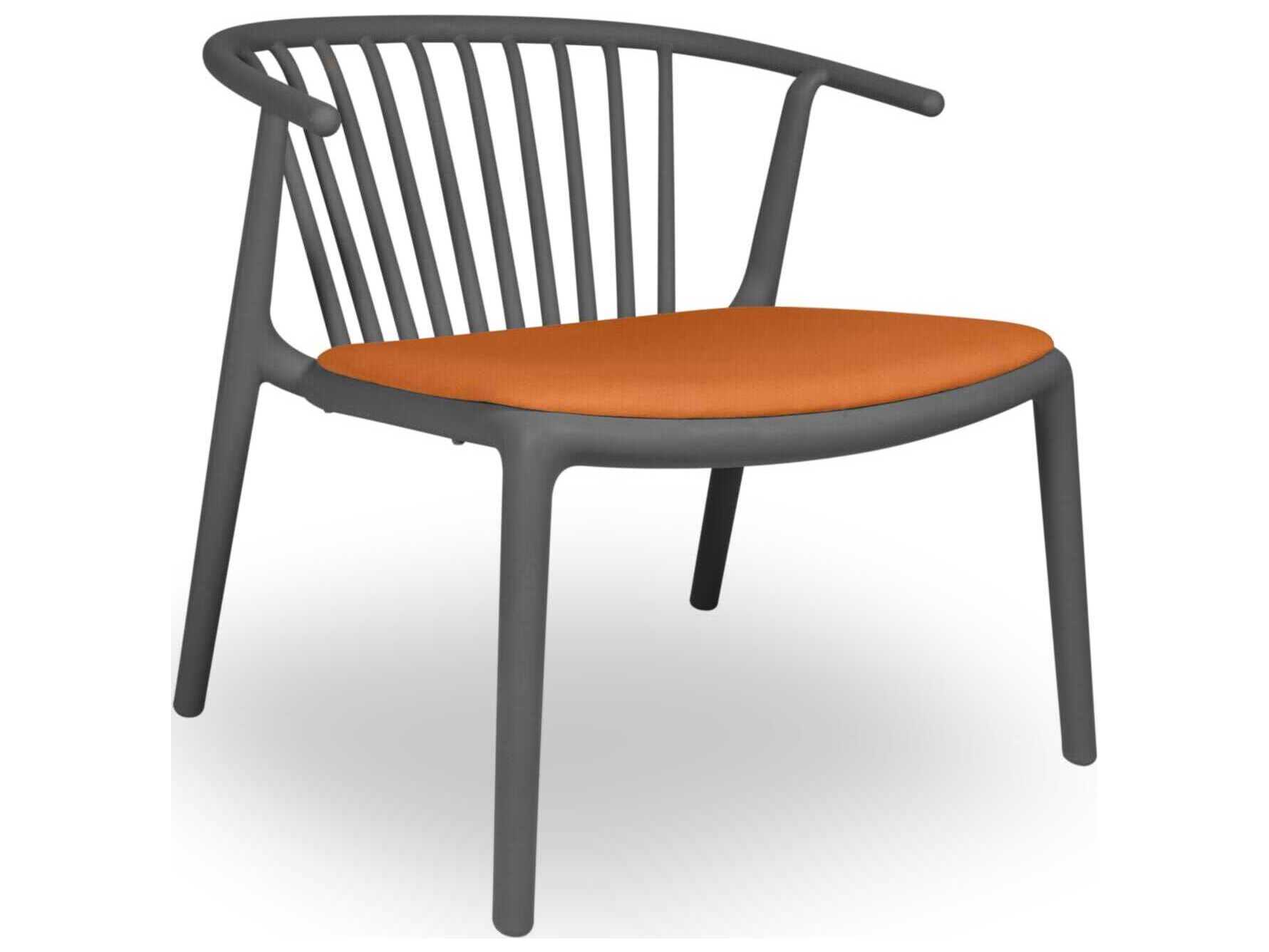 Resol Woody Upholstered Lounge Chair Dark Grey Pumpkin Price Includes 2