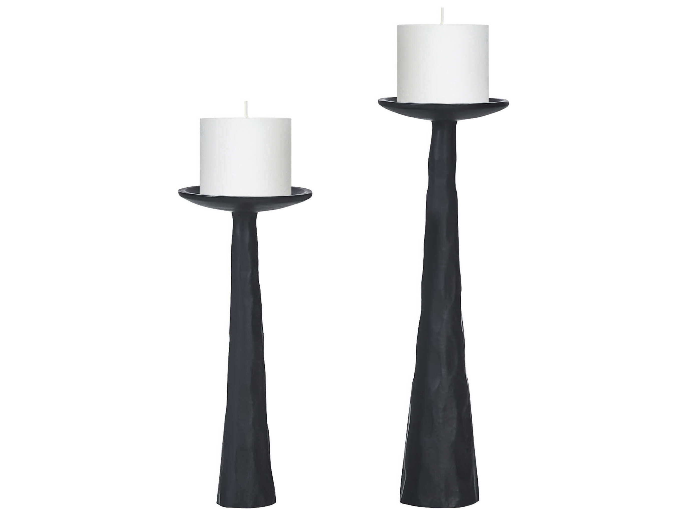 Renwil Tilde Matte Black Candle Holder
