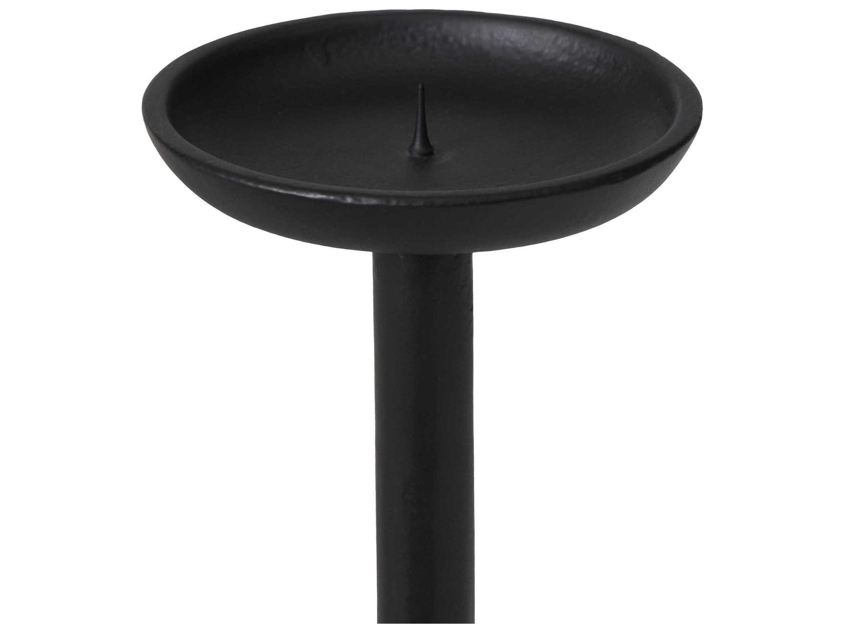 Renwil Agra Matte Black Candle Holder