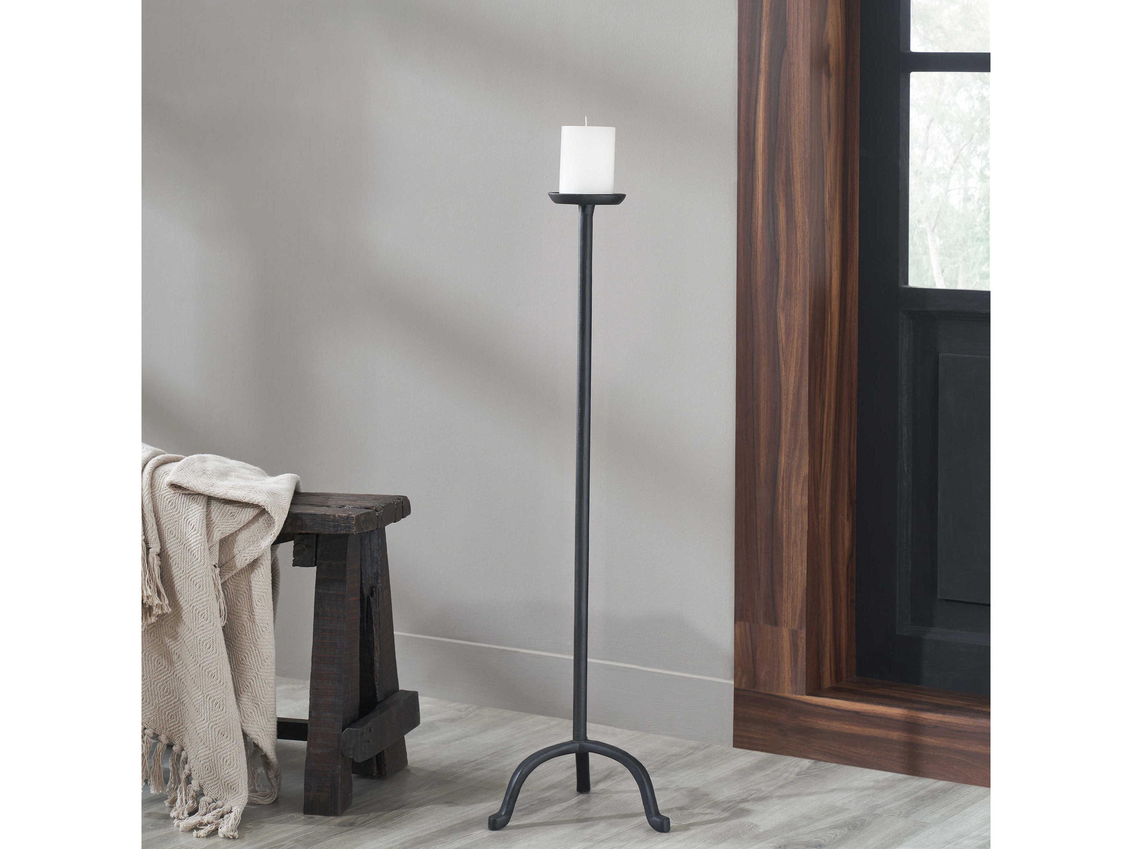 Renwil Anika Matte Black Candle Holder