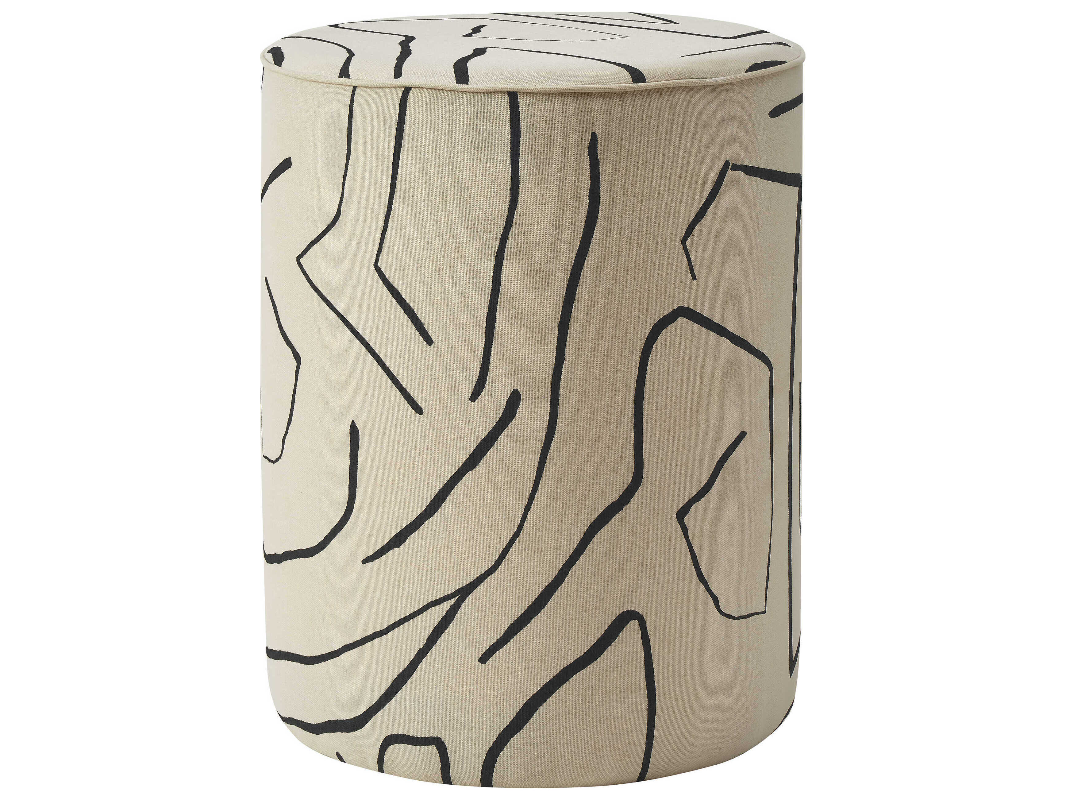 Renwil Rachelle Cream Upholstered Accent Stool