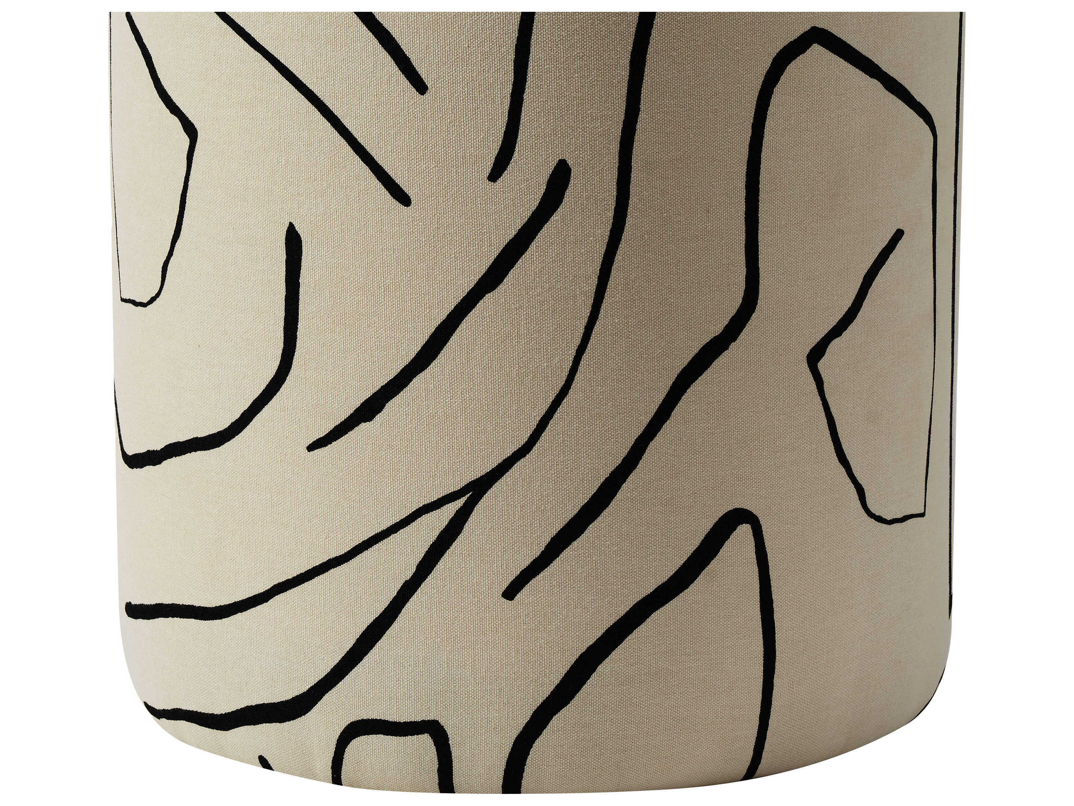 Renwil Rachelle Cream Upholstered Accent Stool