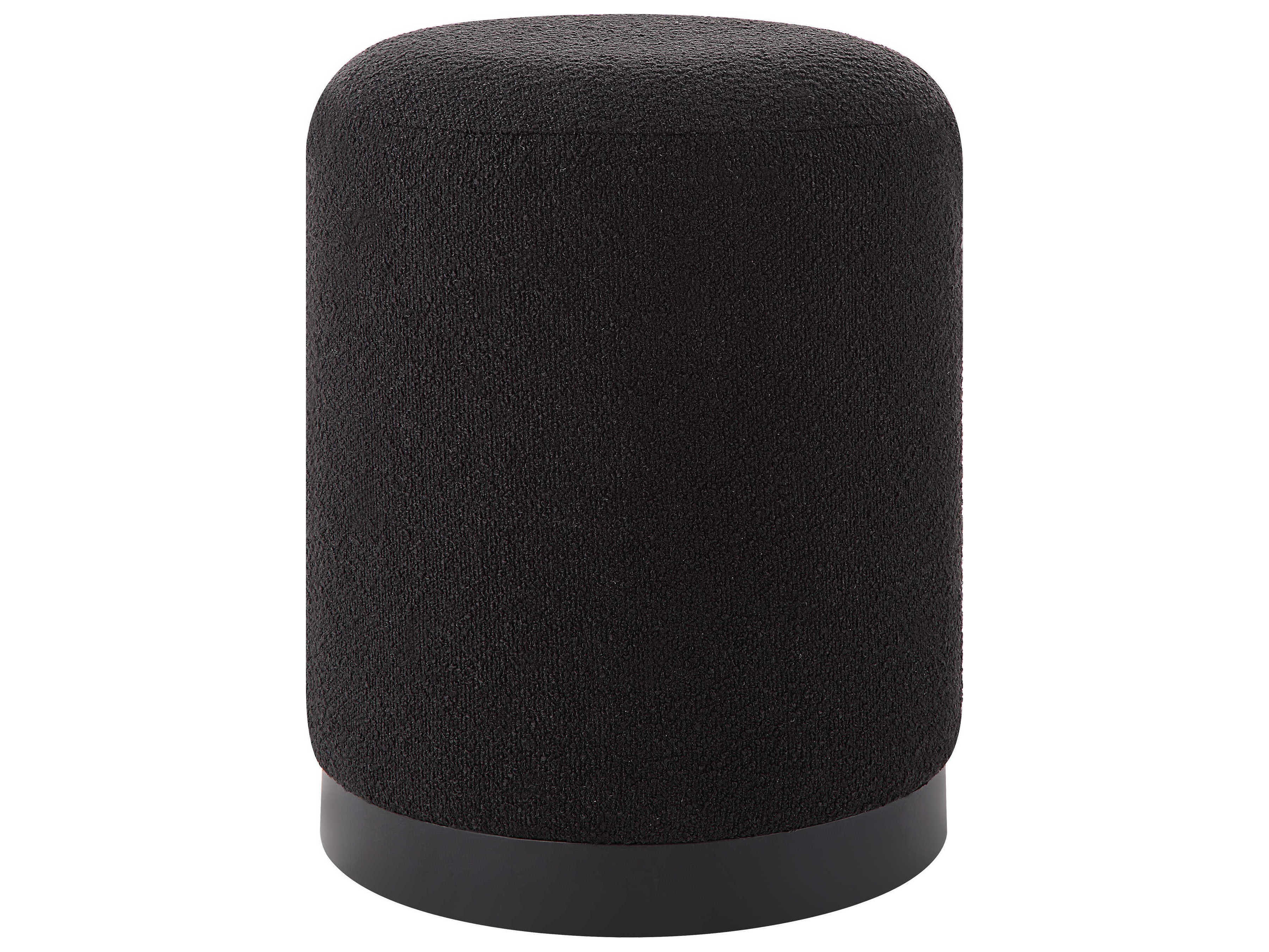 Renwil Castillo Black Upholstered Ottoman