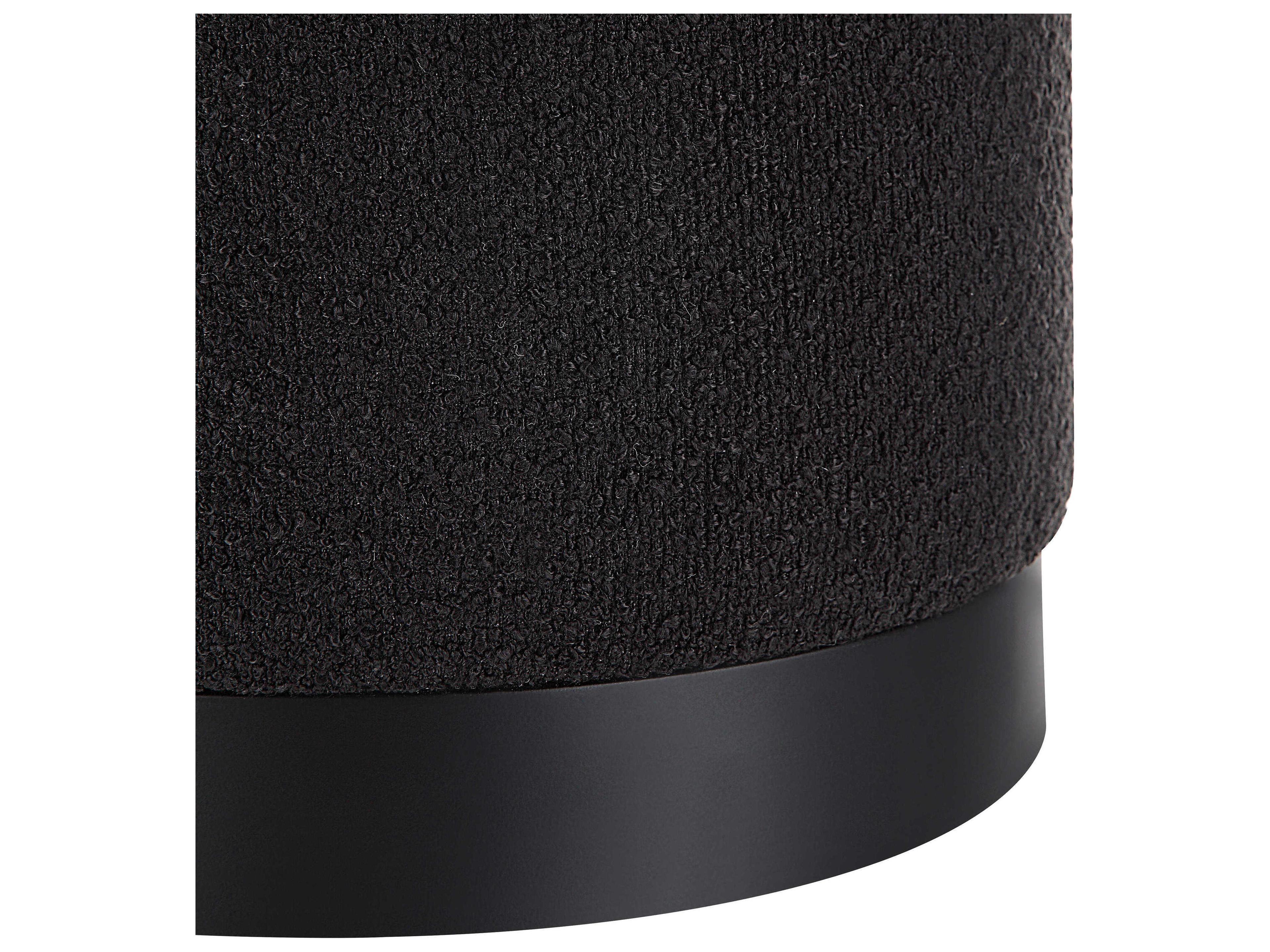 Renwil Castillo Black Upholstered Ottoman