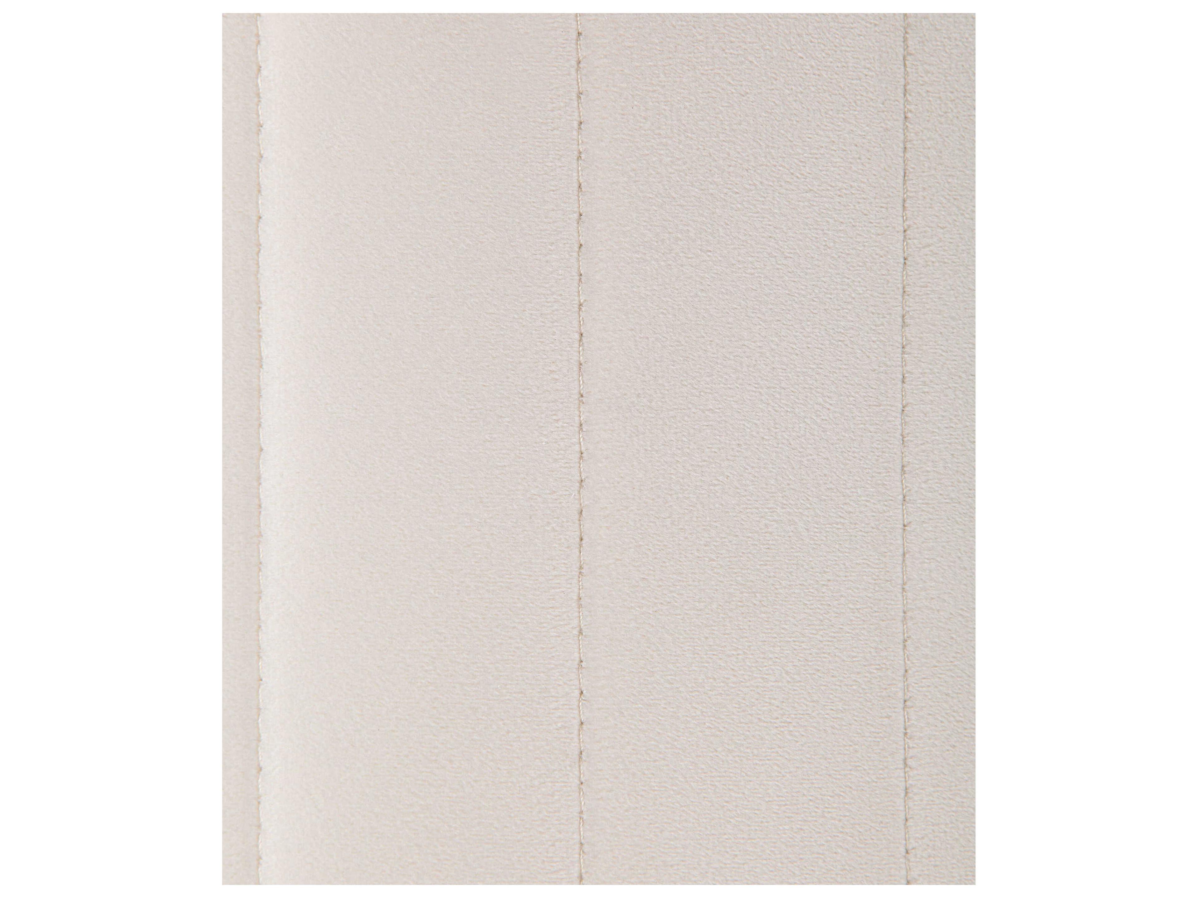 Renwil Baylor White Velvet Upholstered Ottoman