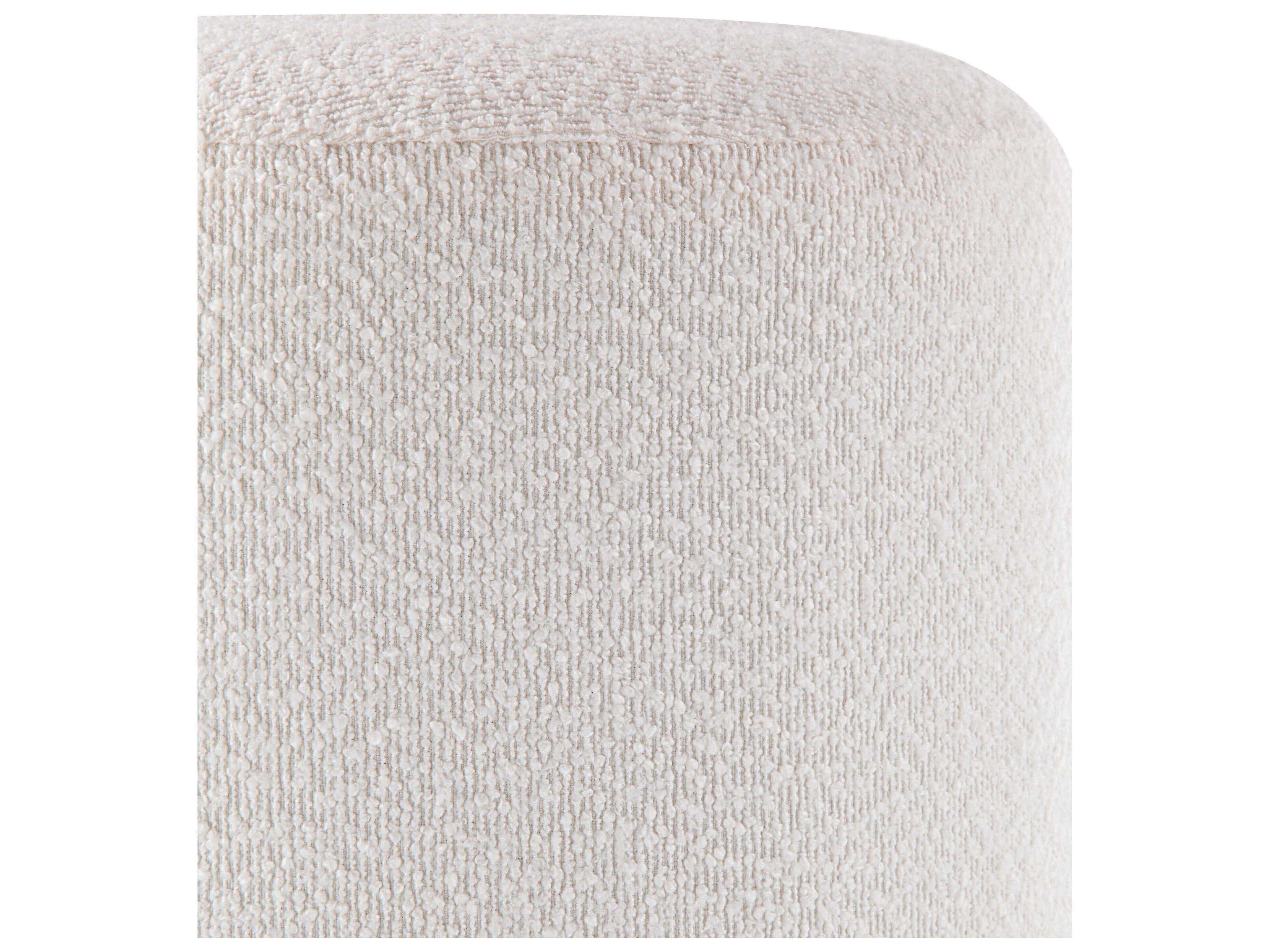 Renwil Corbin White Upholstered Ottoman