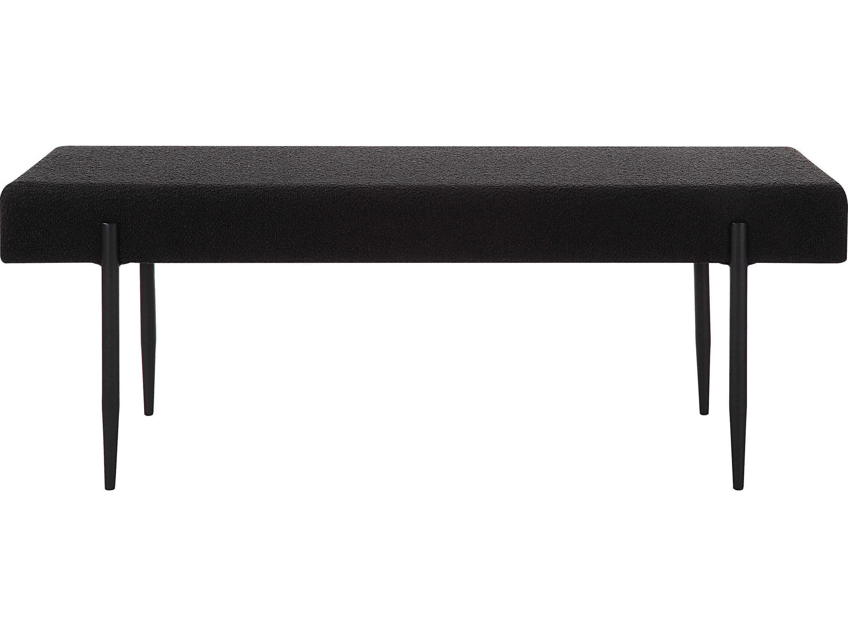 Renwil Lowe Black Upholstered Accent Bench