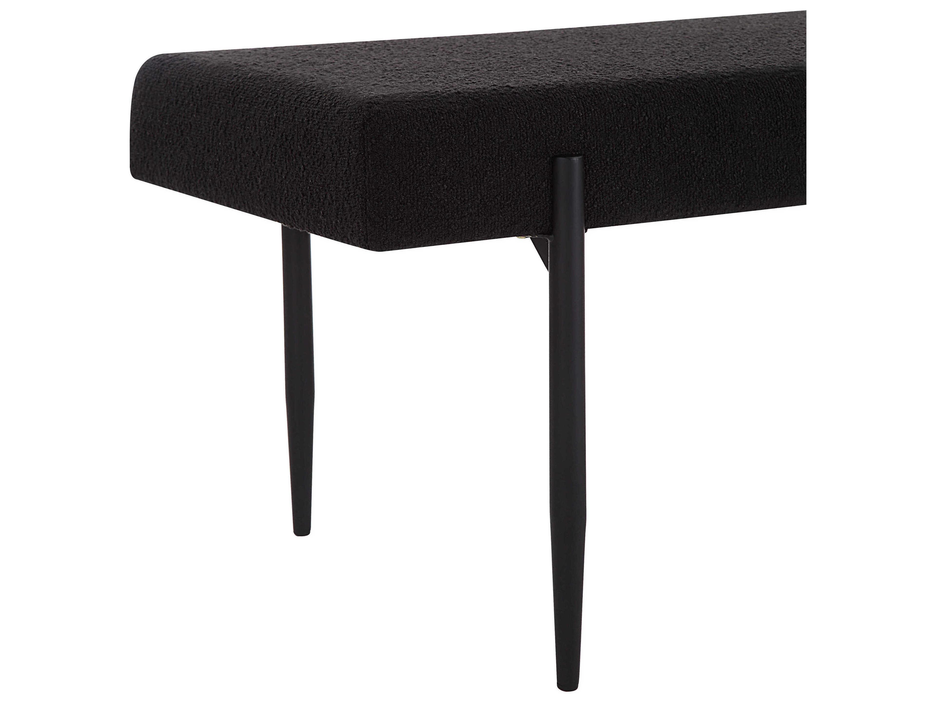 Renwil Lowe Black Upholstered Accent Bench