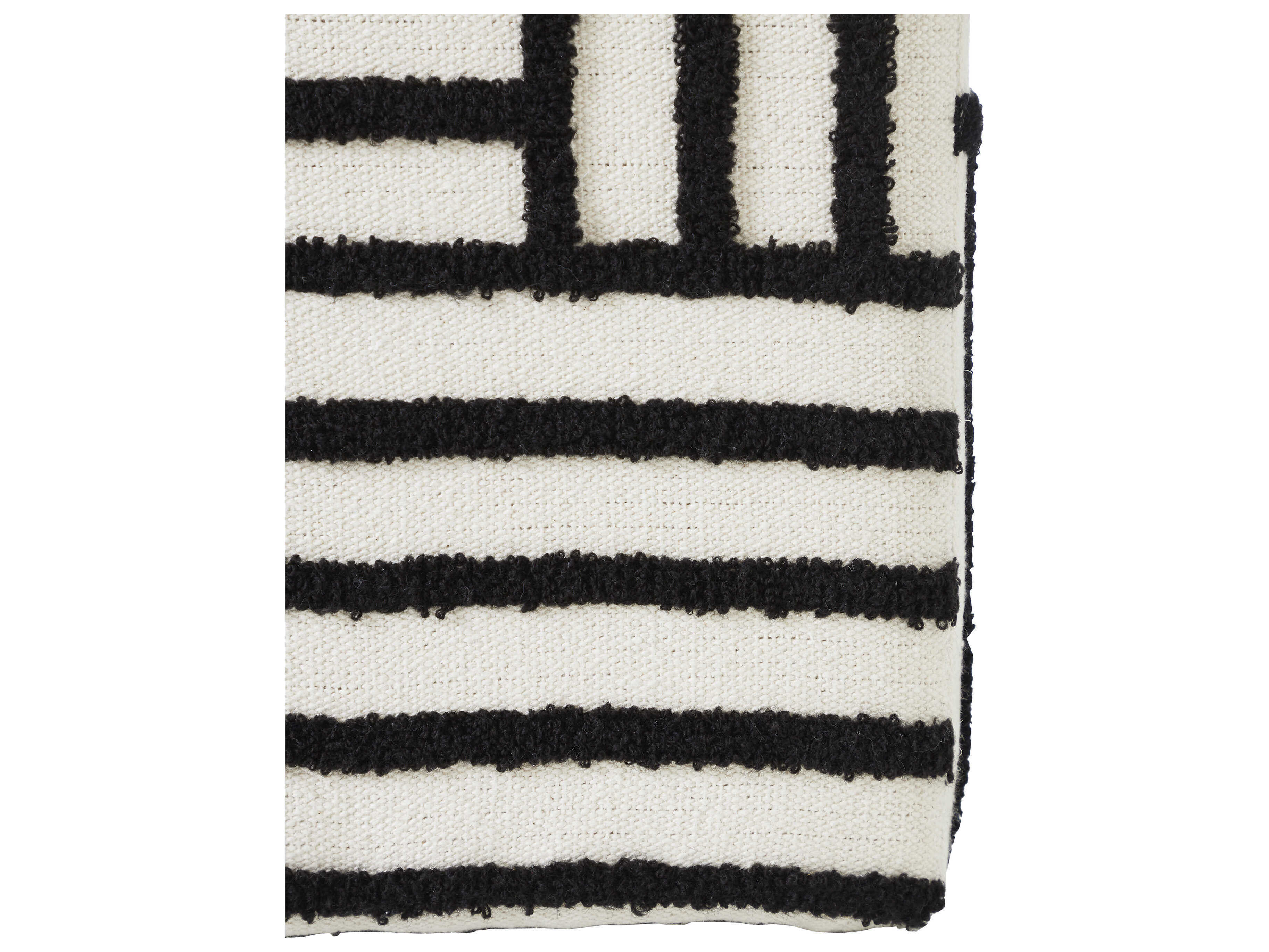 Renwil Monti Black Upholstered Ottoman