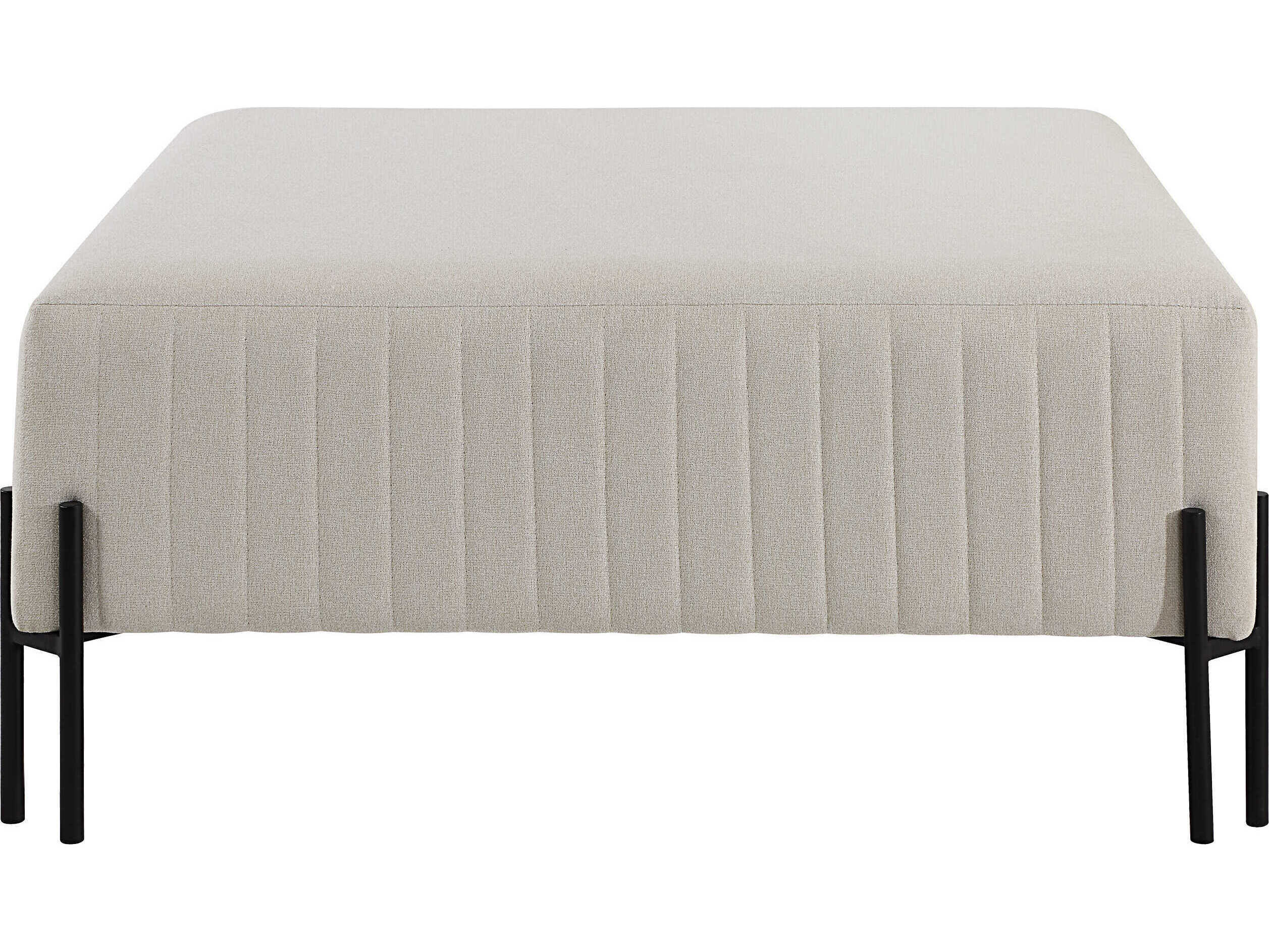 Renwil Fitzroy Natural Beige Upholstered Accent Bench