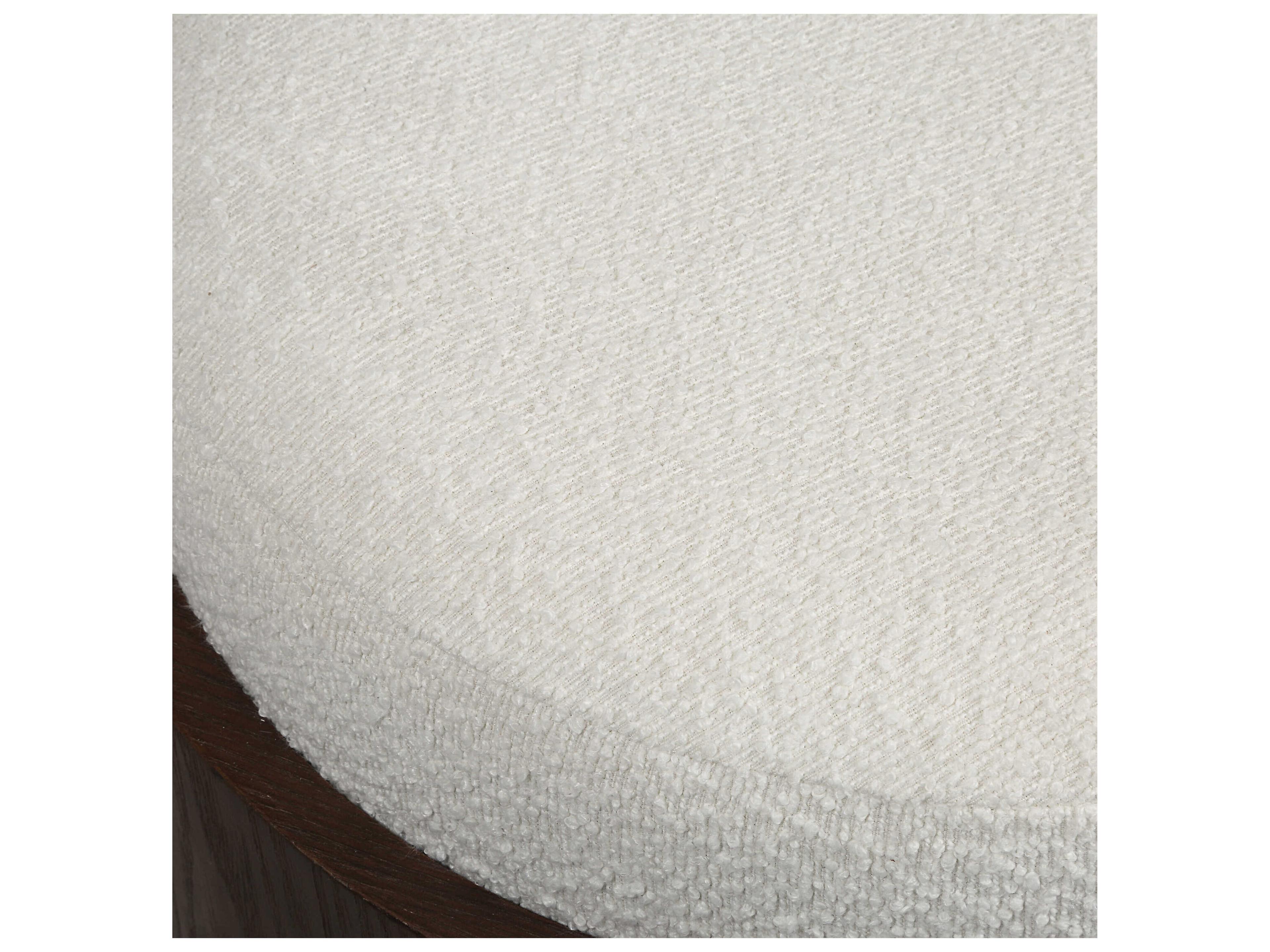 Renwil Capsula Walnut Veneer Brown Upholstered Ottoman