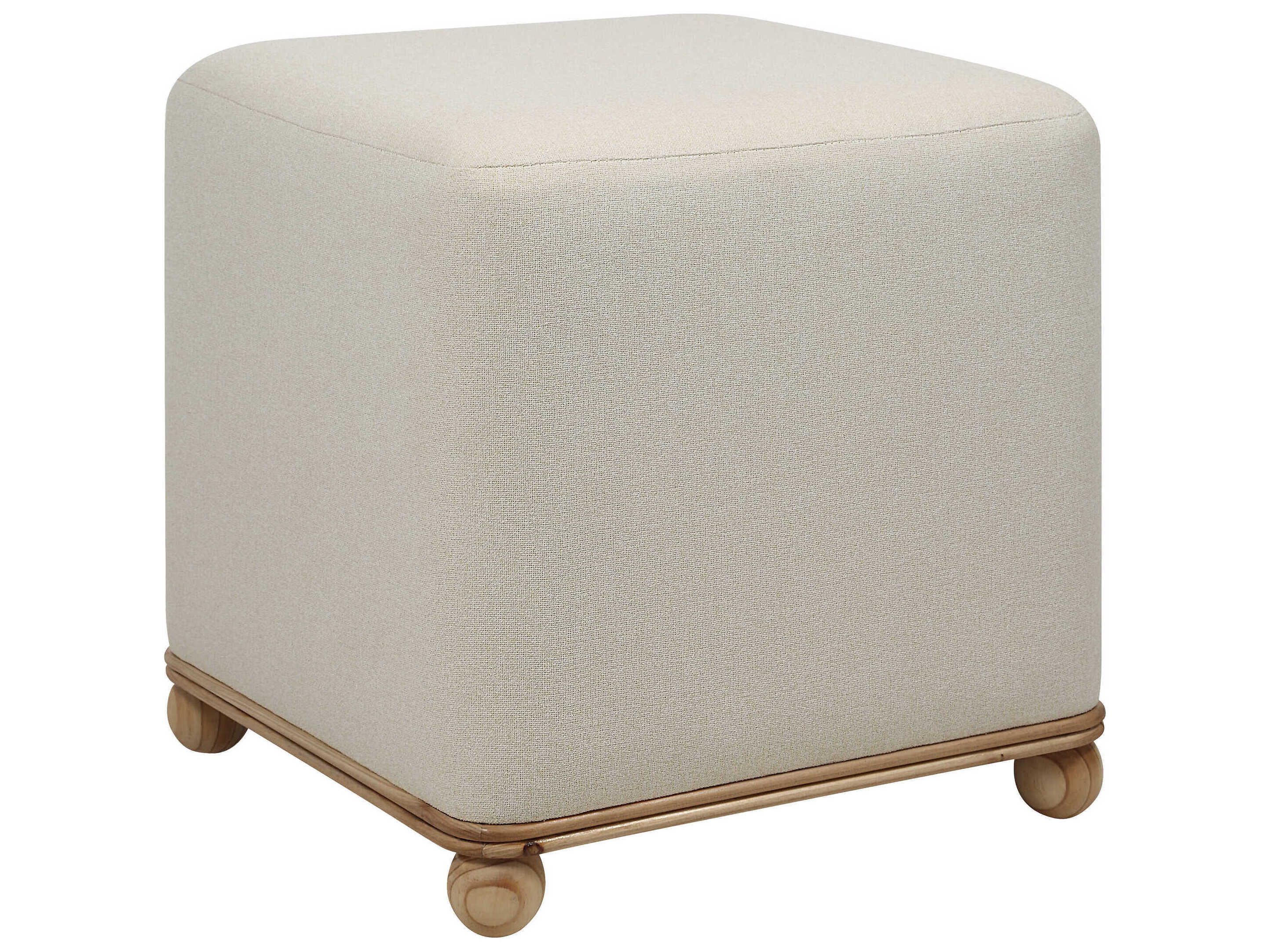Renwil Sines Natural Beige Upholstered Ottoman