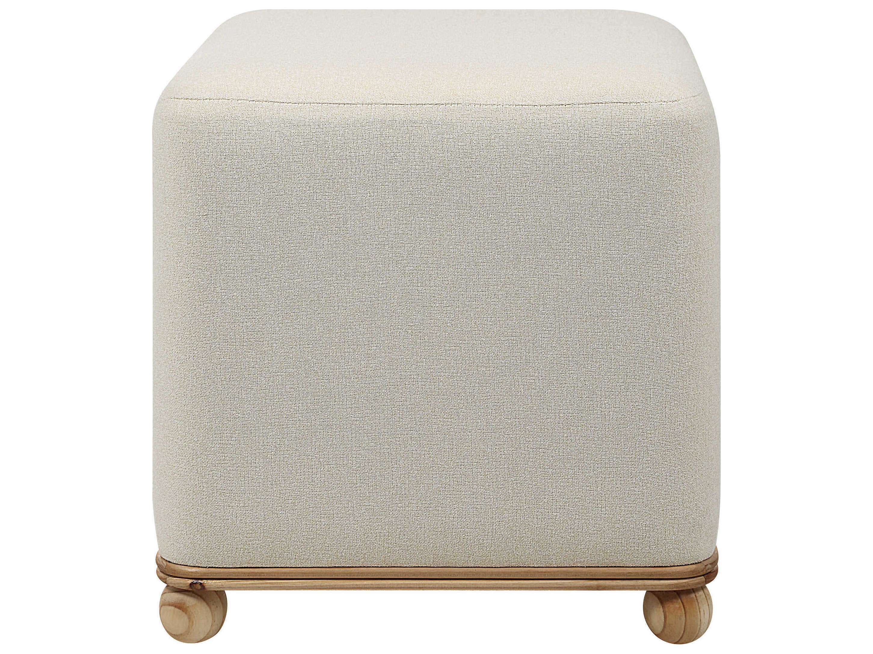 Renwil Sines Natural Beige Upholstered Ottoman