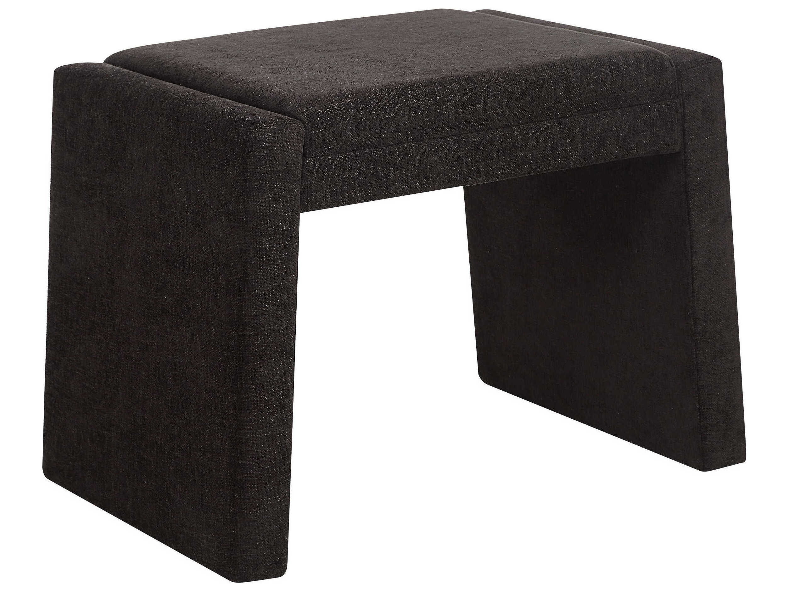 Renwil Moita Black Upholstered Accent Bench