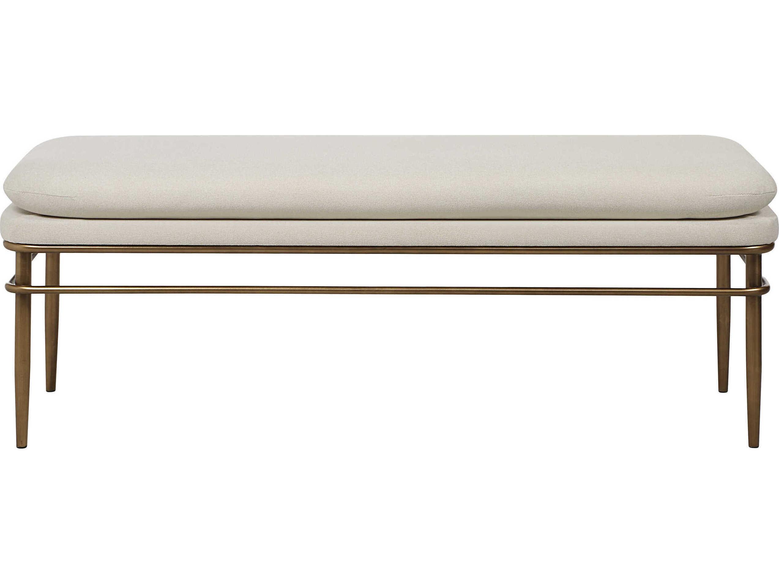 Renwil Paredes Natural Beige Upholstered Accent Bench