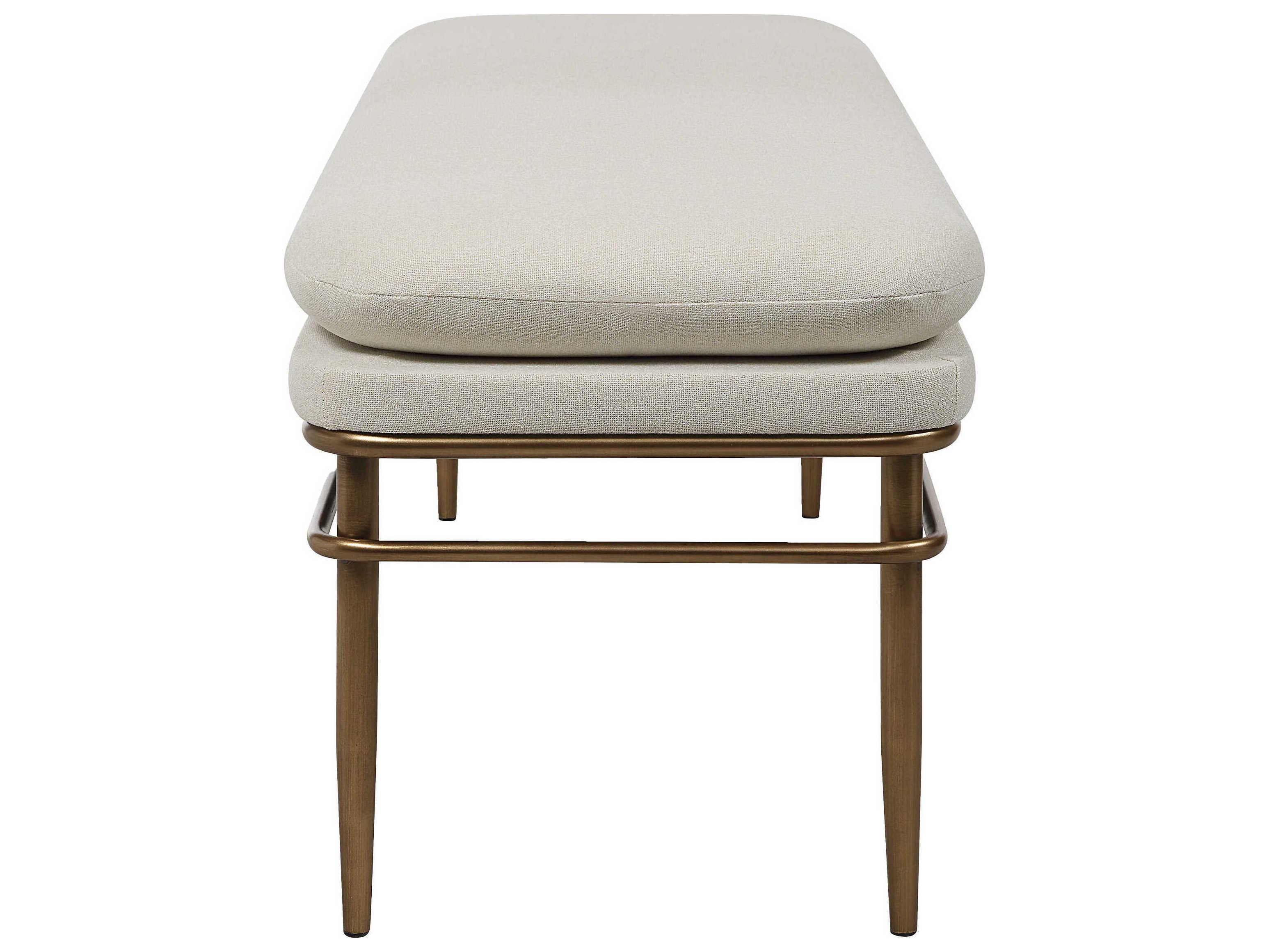 Renwil Paredes Natural Beige Upholstered Accent Bench