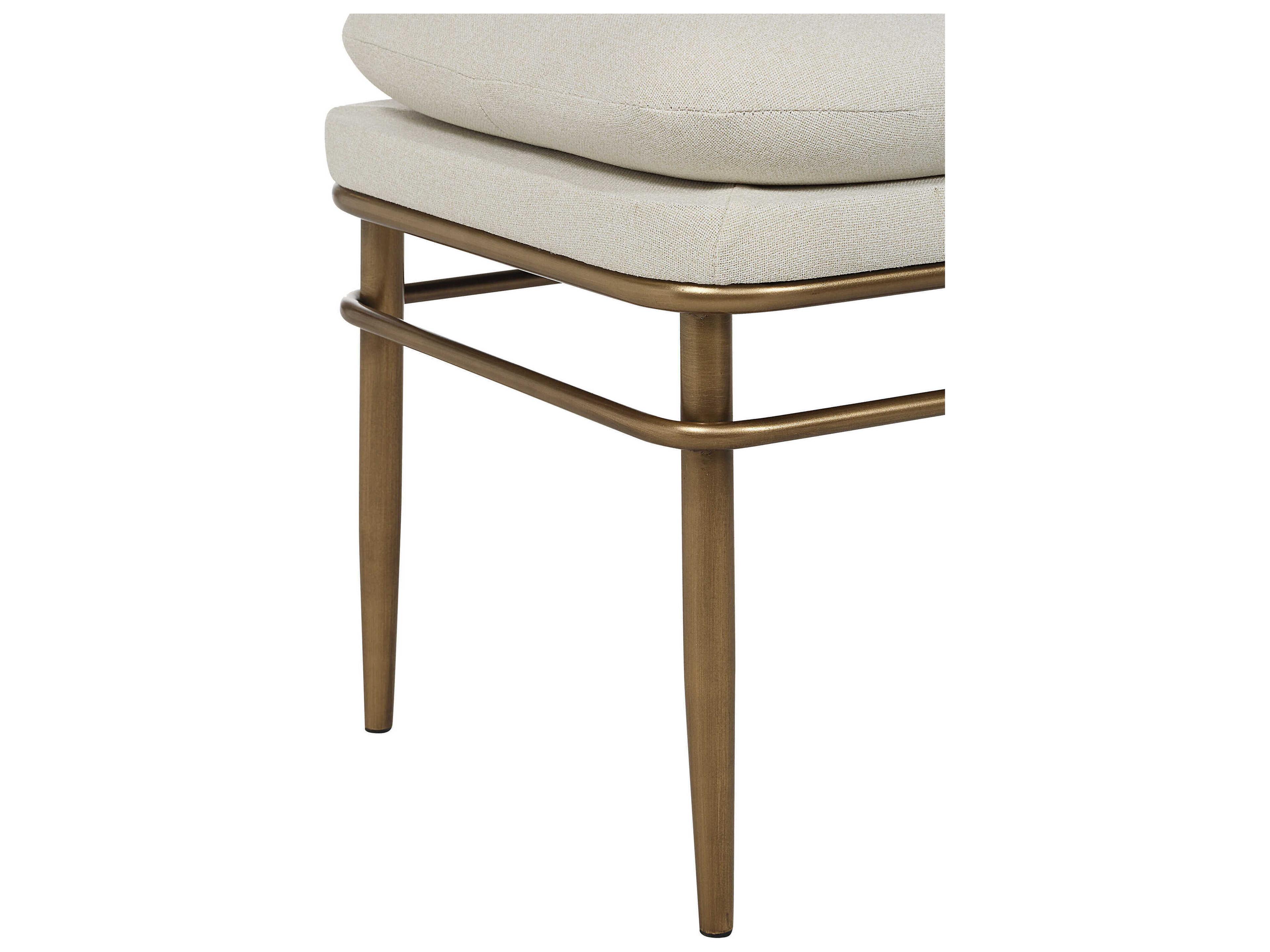 Renwil Paredes Natural Beige Upholstered Accent Bench