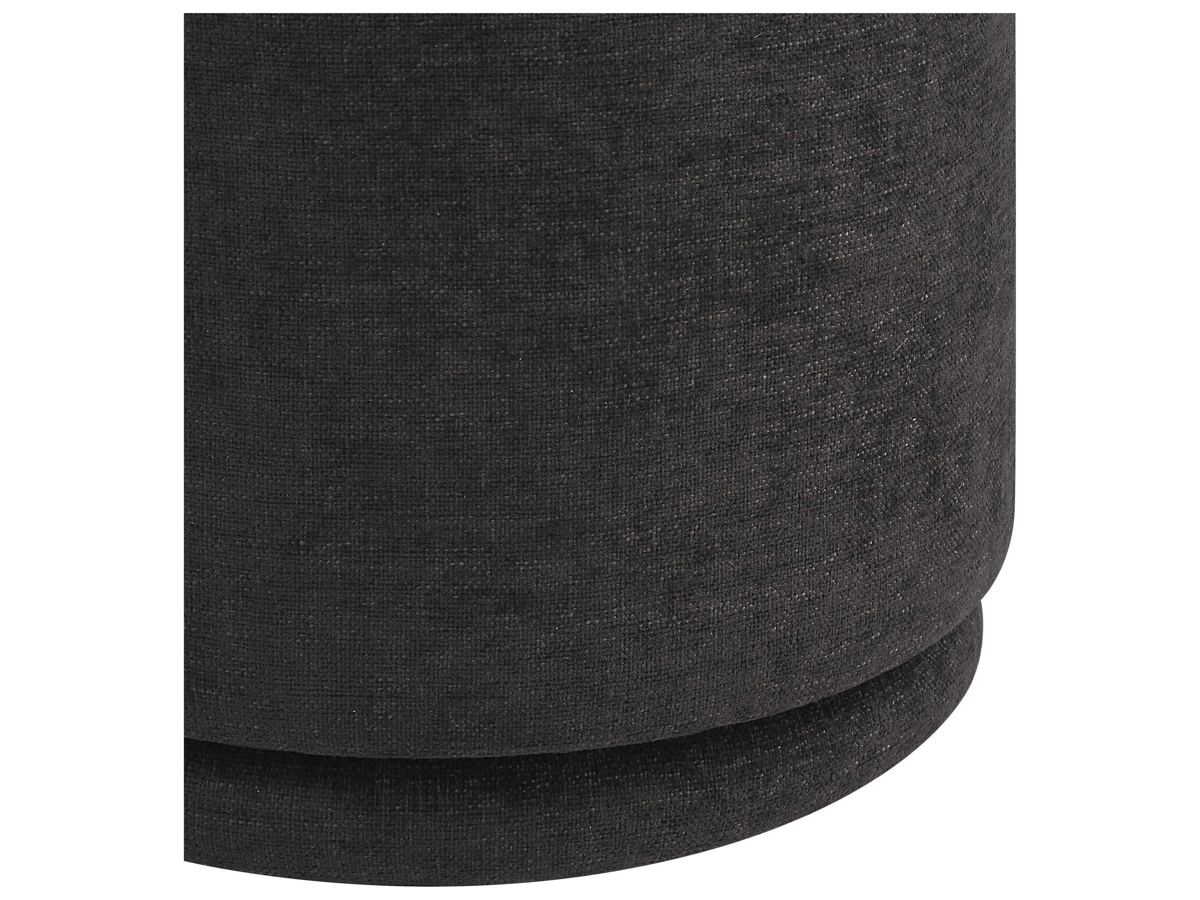 Renwil Hevea Dark Brown Upholstered Accent Stool