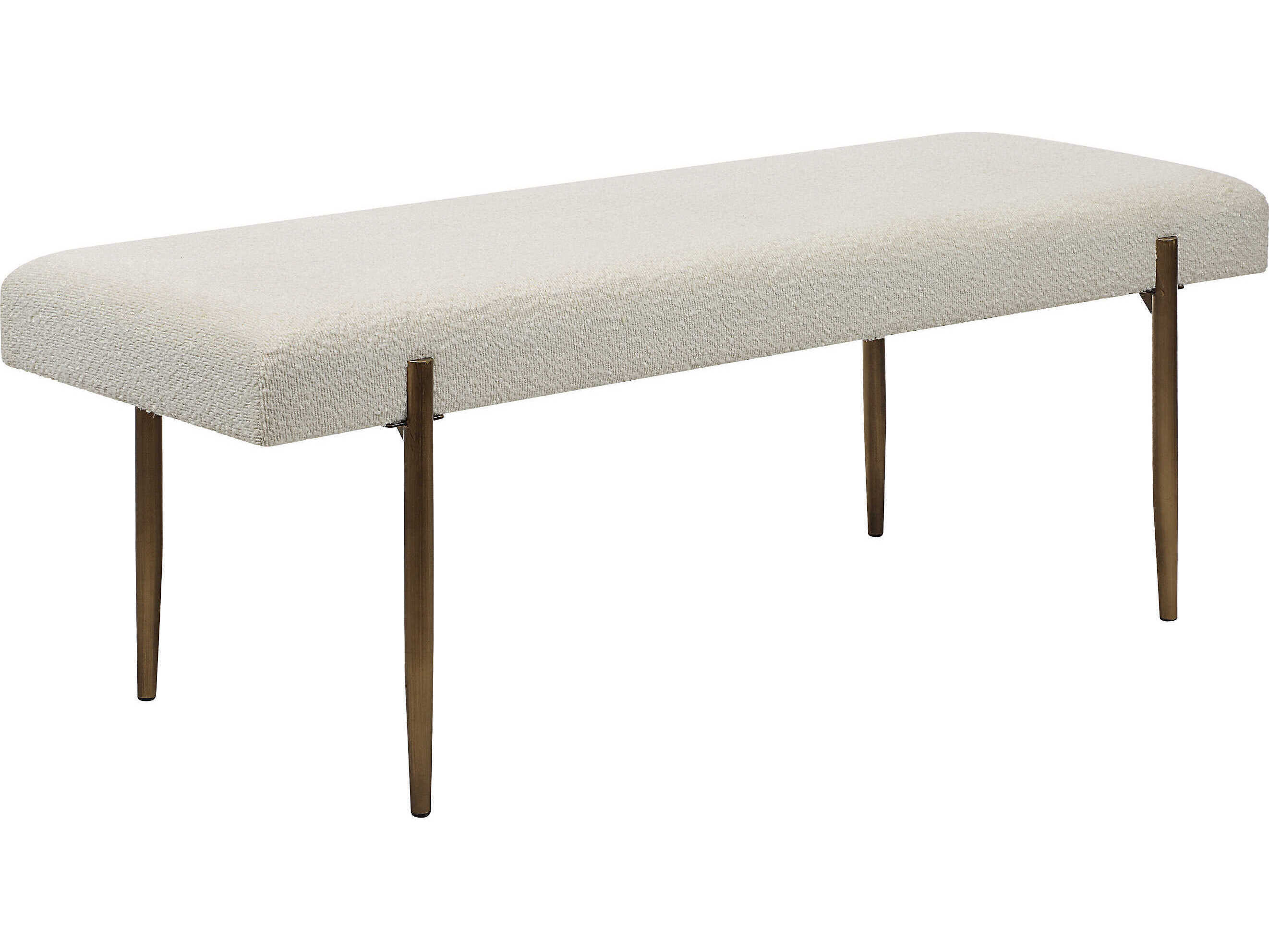 Renwil Indus Ivory Beige Upholstered Accent Bench