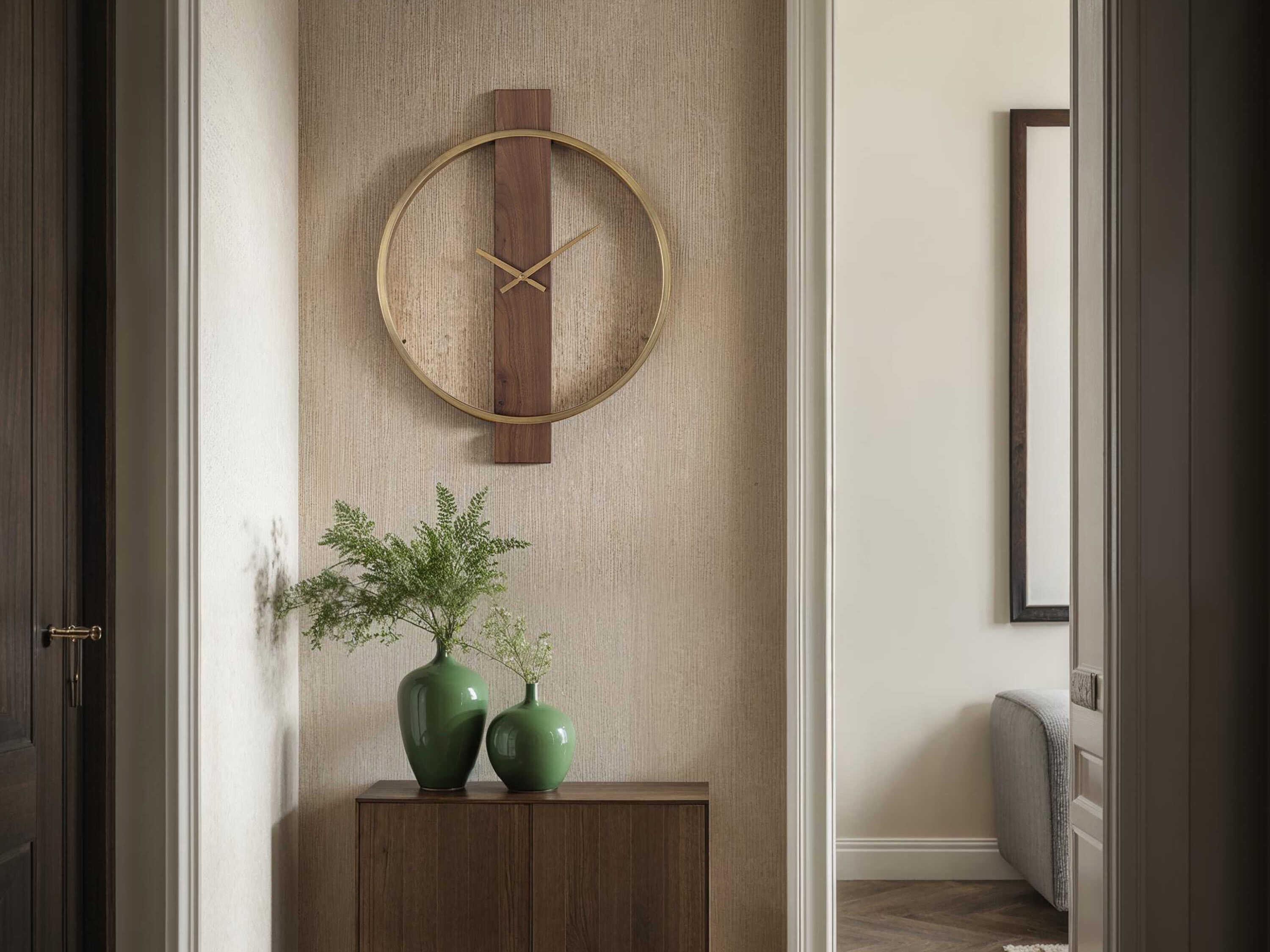 Renwil Avigail Antique Brushed Brass Wall Clock